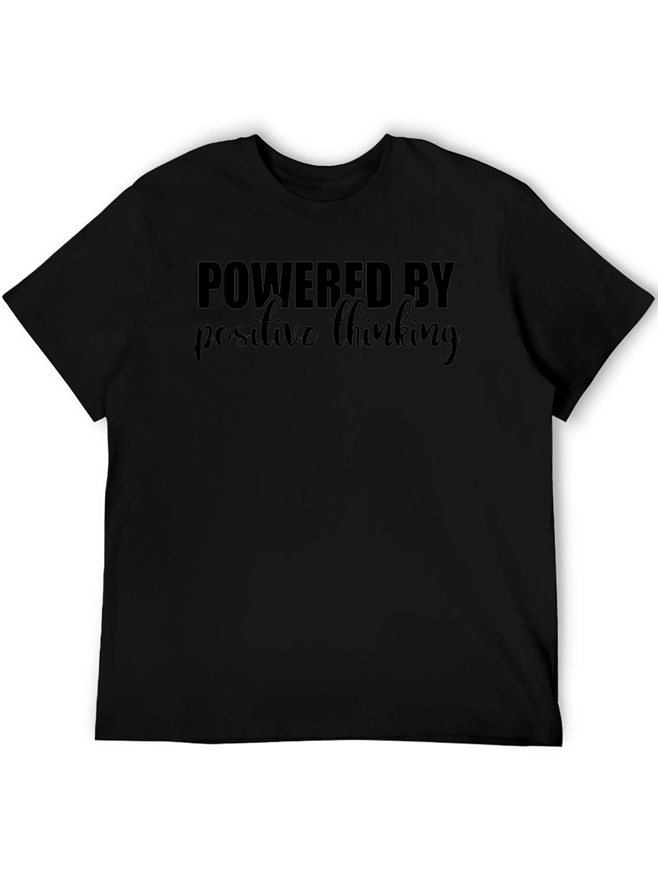 Powered By Positive Thinking Black T-Shirt