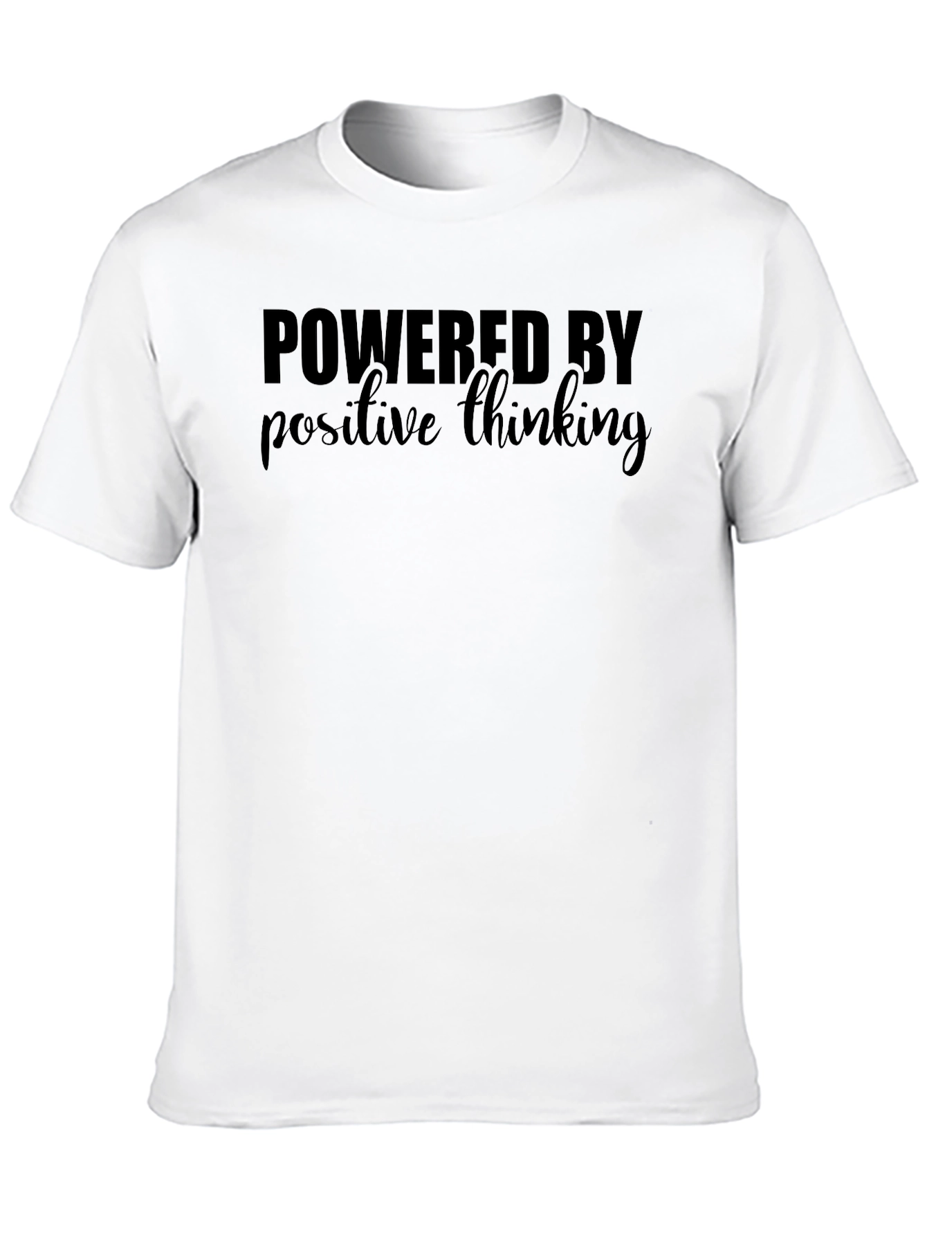 Powered By Positive Thinking Black T-Shirt