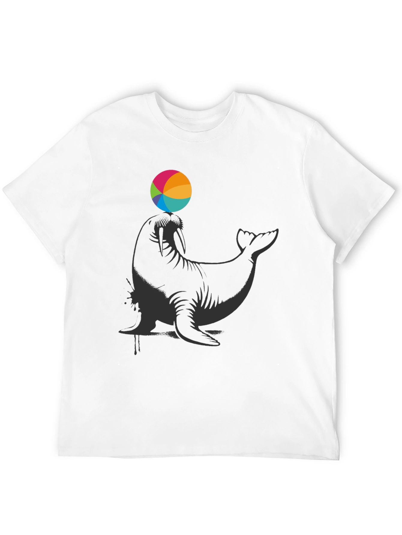 Seal Balancing Ball Graphic T-Shirt