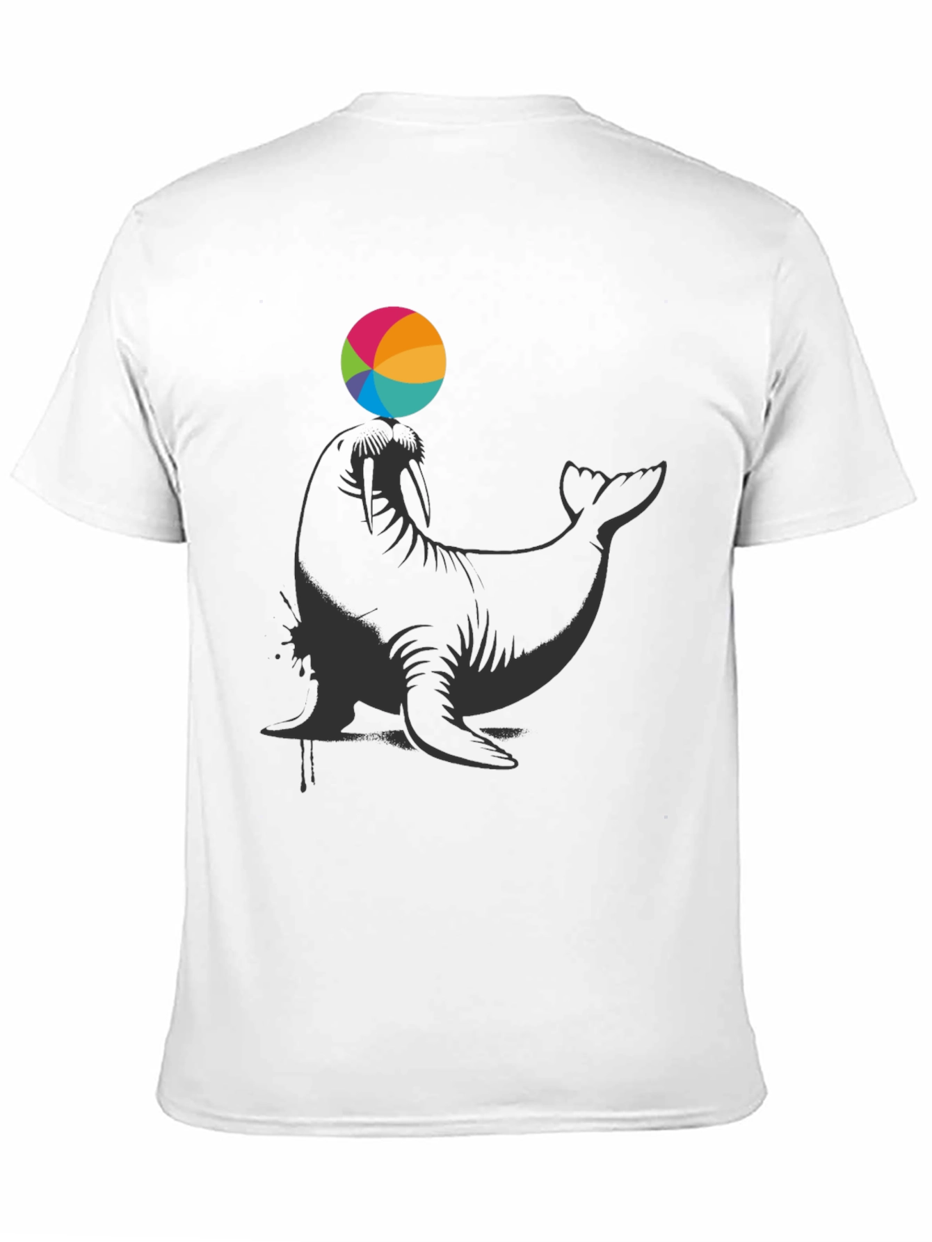 Seal Balancing Ball Graphic T-Shirt
