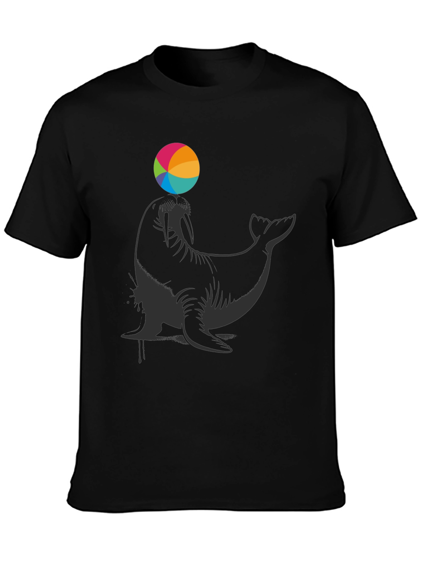 Seal Balancing Ball Graphic T-Shirt