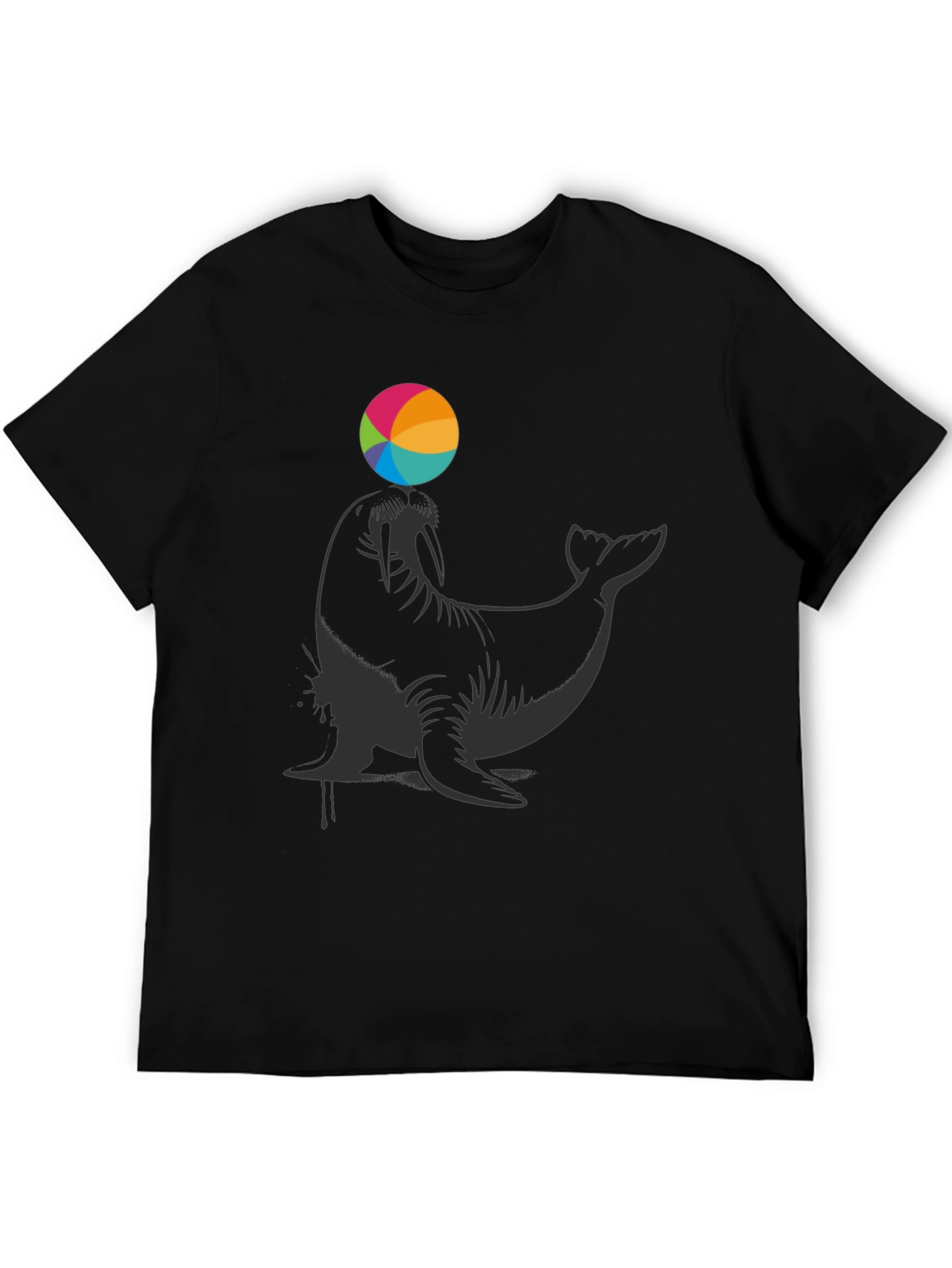 Seal Balancing Ball Graphic T-Shirt