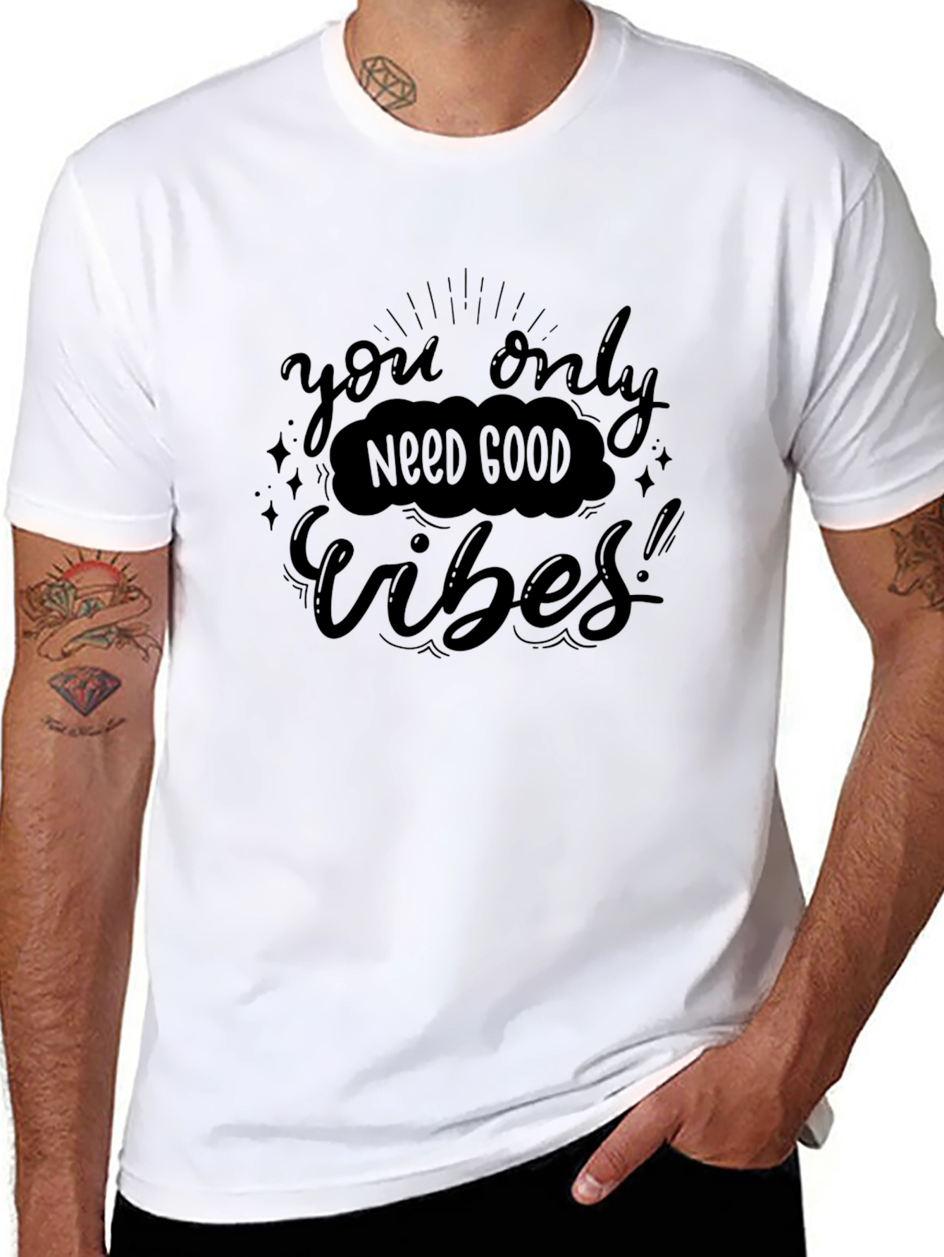 Good Vibes Only Graphic Tee - Premium Soft Cotton