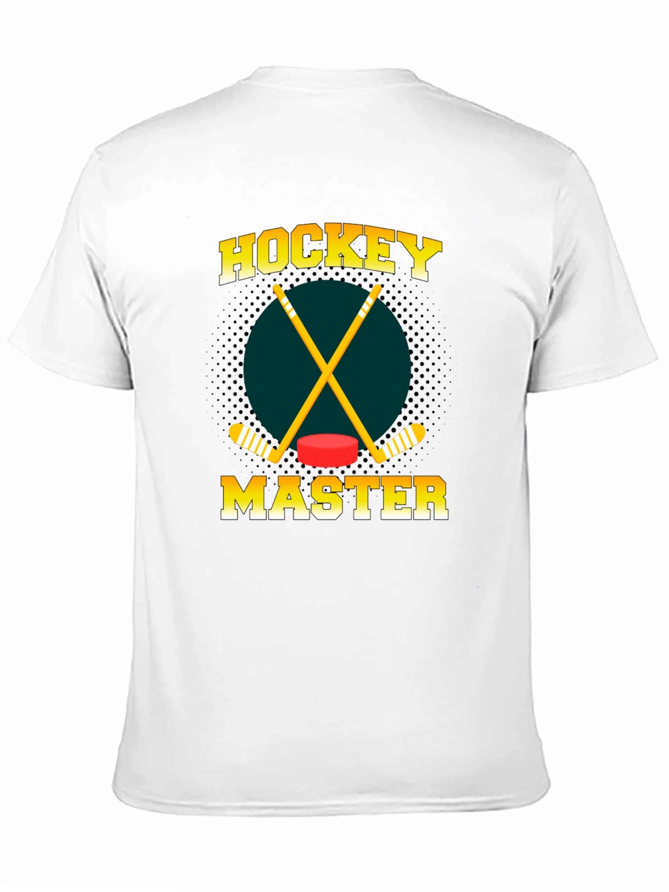 Hockey Master Graphic Tee - Black Cotton T-Shirt