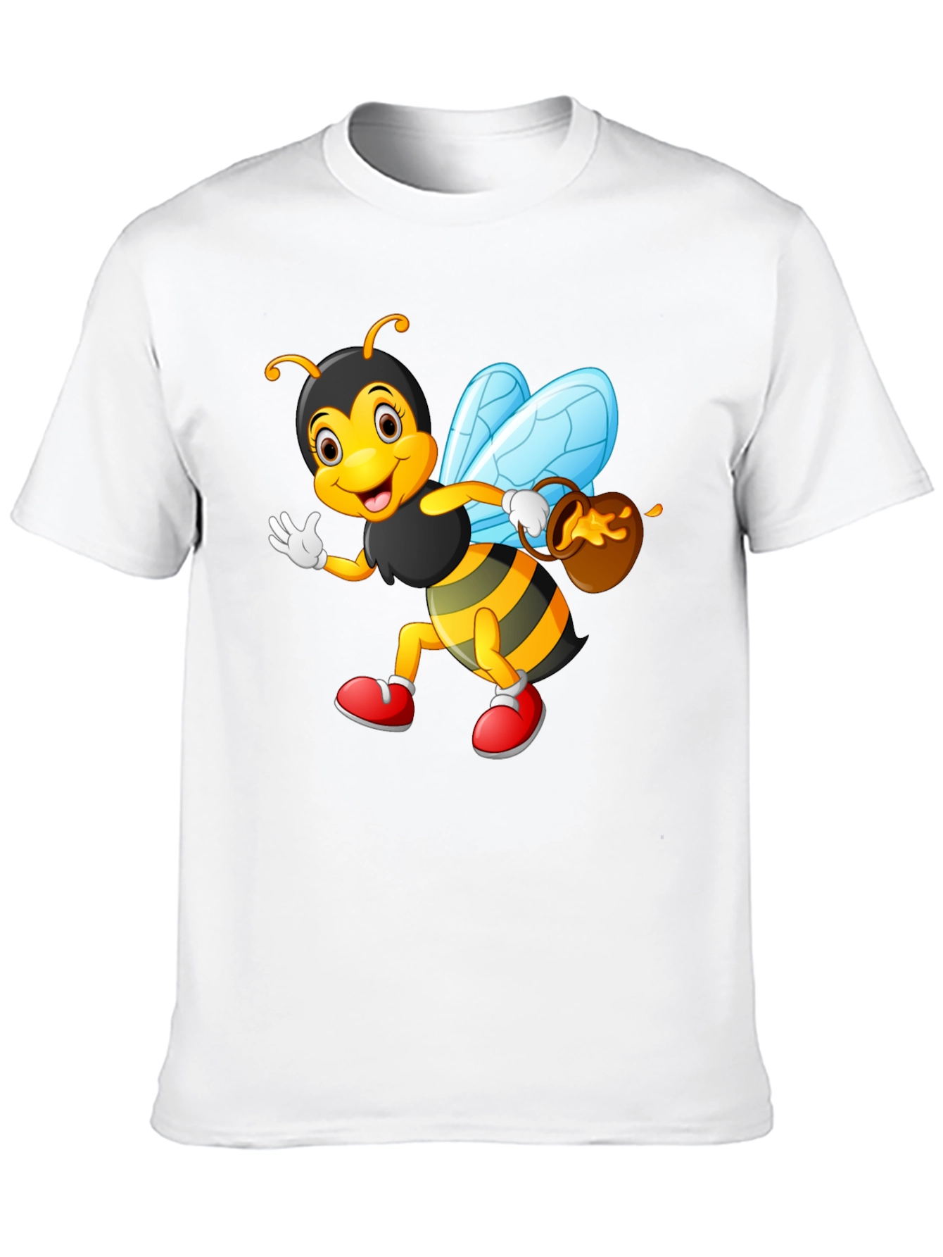 Cartoon Bee T-Shirt - Whimsical Honeybee Design