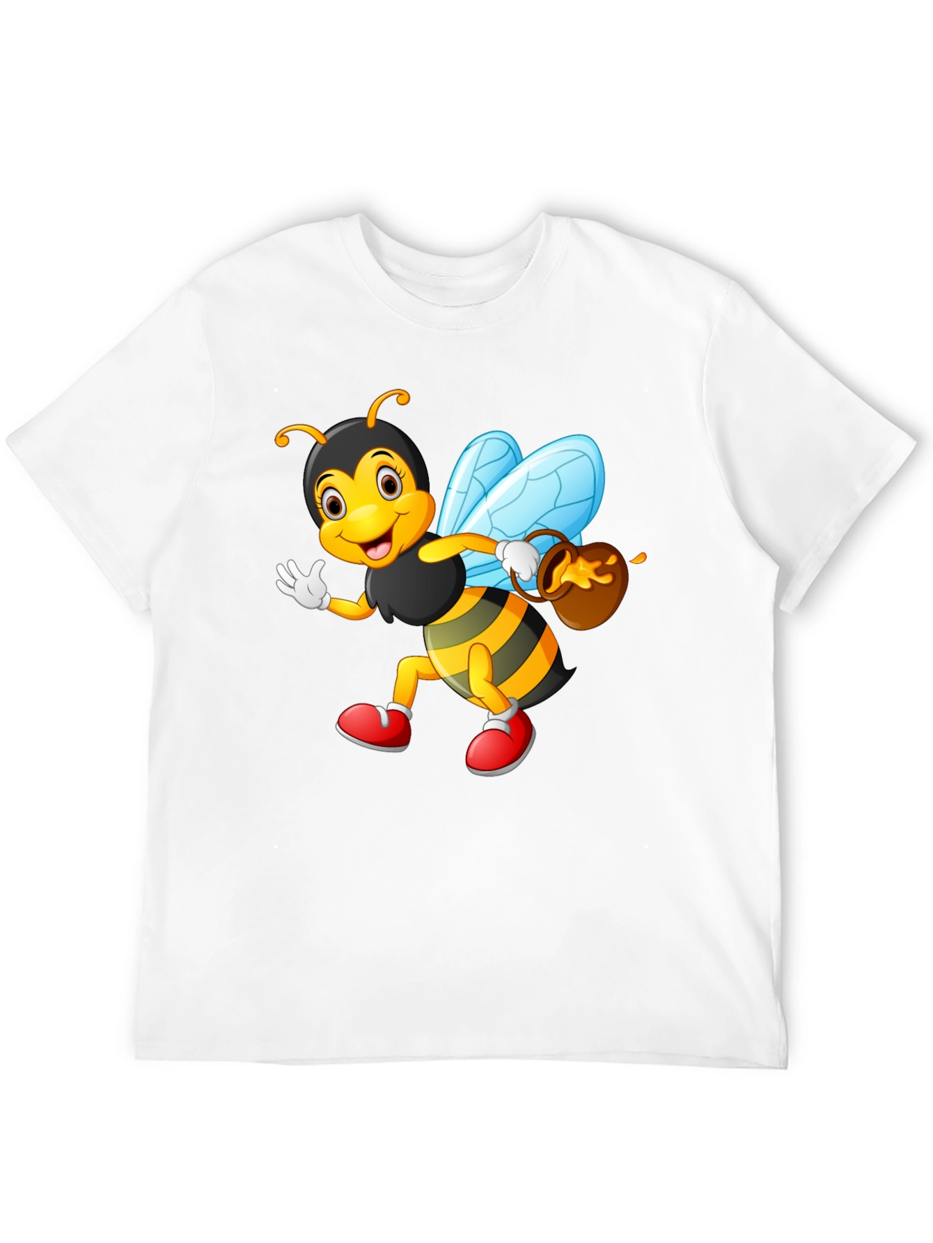 Cartoon Bee T-Shirt - Whimsical Honeybee Design