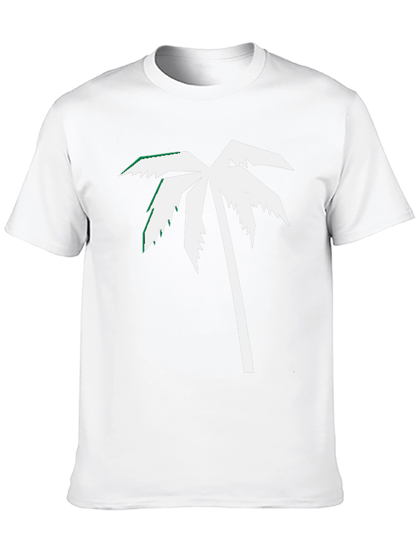 Palm Tree Graphic Tee - Black Cotton Blend