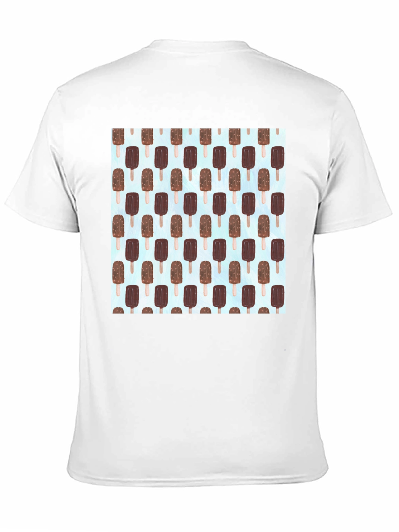 Ice Cream Pattern T-Shirt - Black