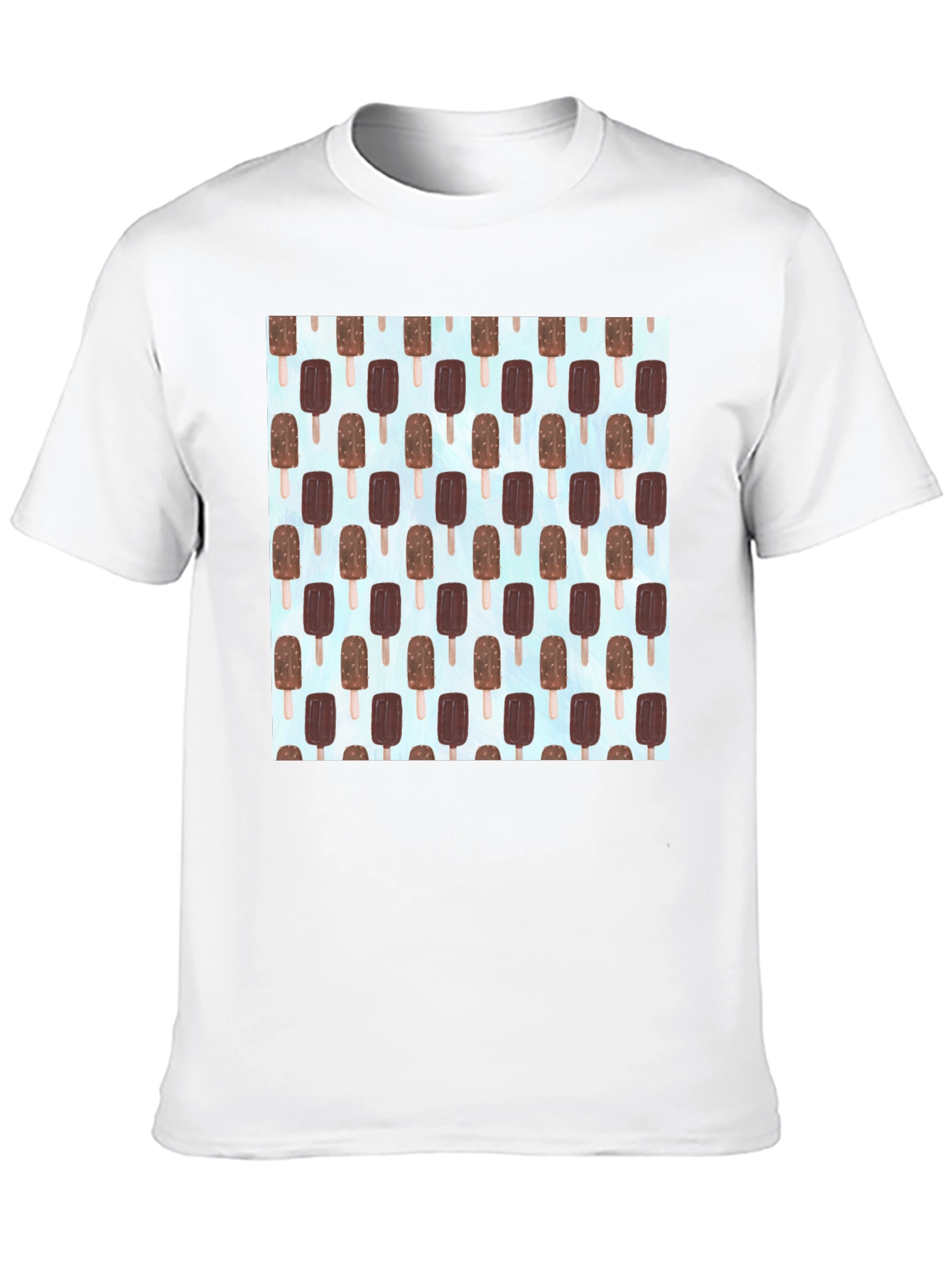 Ice Cream Pattern T-Shirt - Black