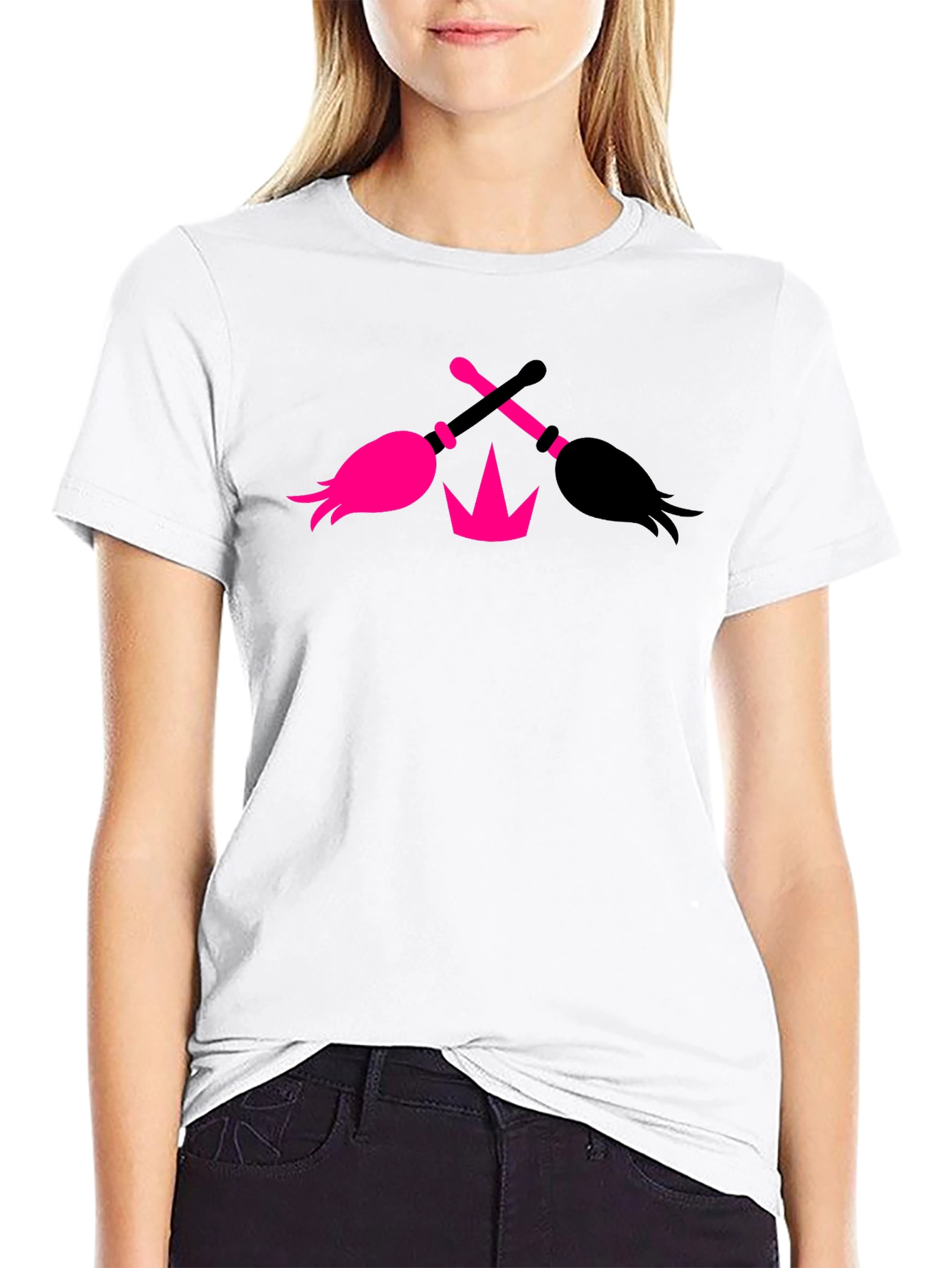 Witches Brooms Crown Tee - Fun Stylish Design