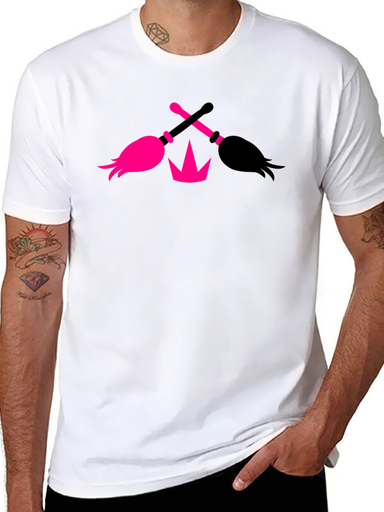 Witches Brooms Crown Tee - Fun Stylish Design