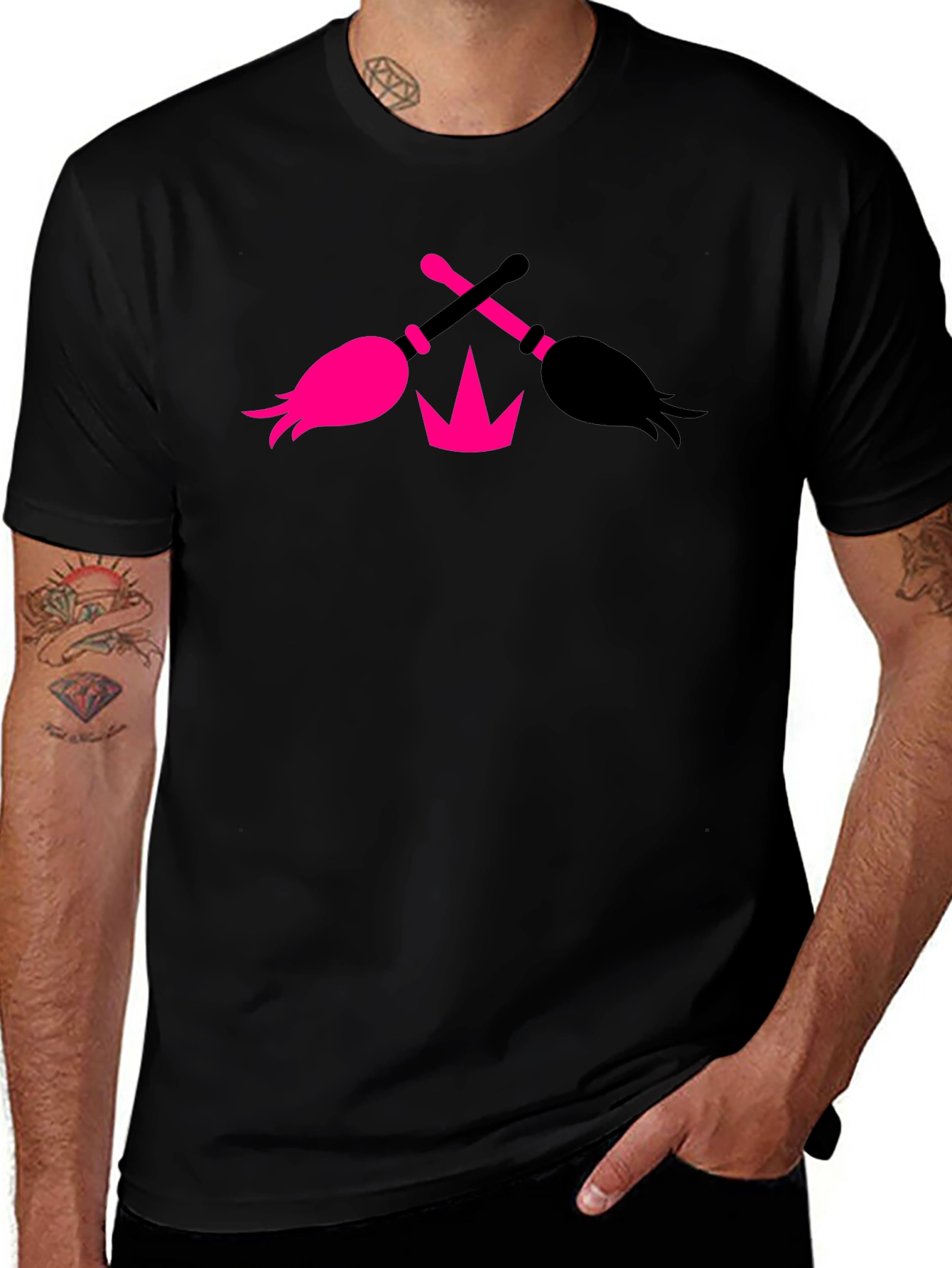 Witches Brooms Crown Tee - Fun Stylish Design