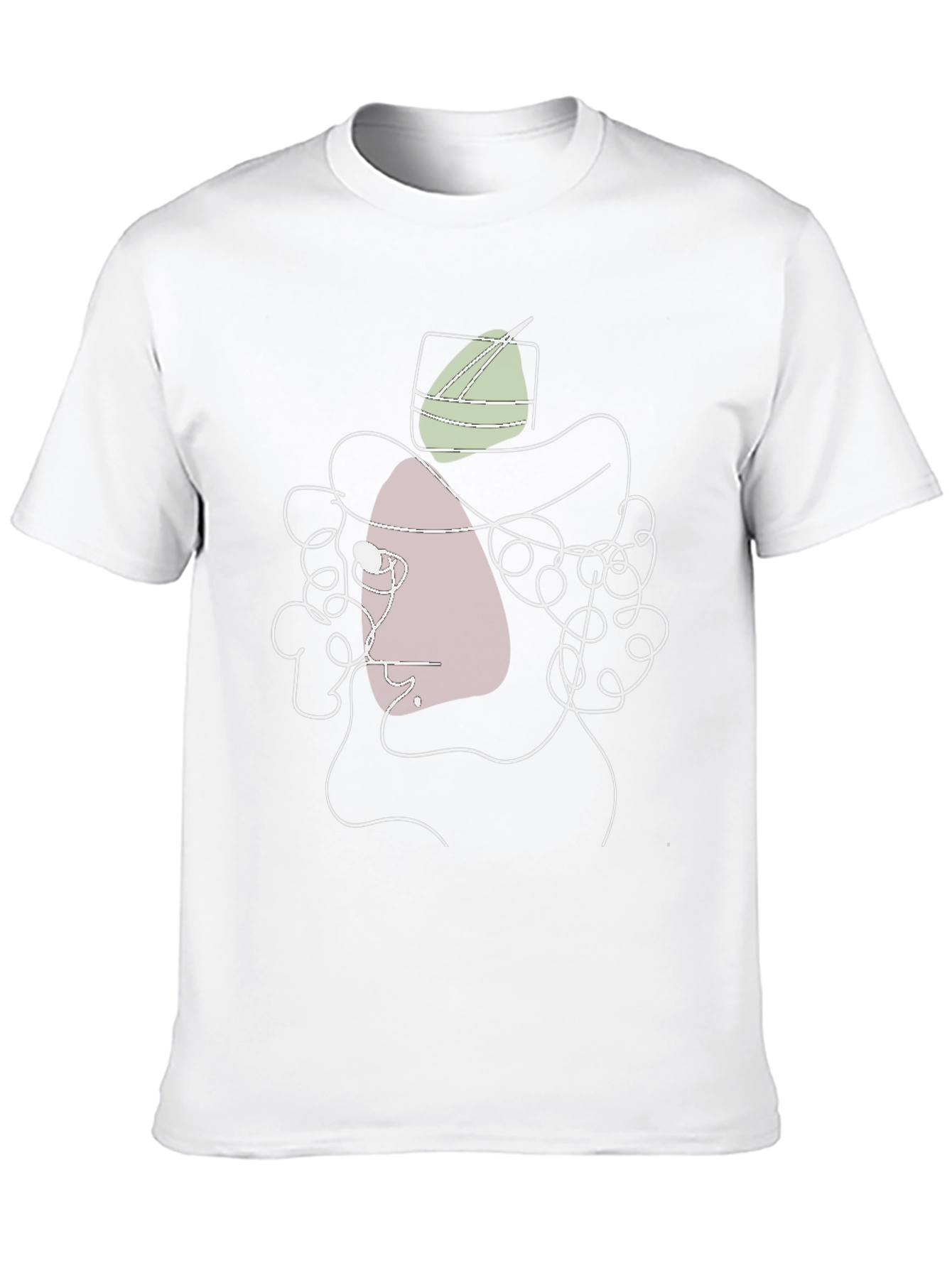 Abstract Hat Man Graphic Tee - Stylish Black T-Shirt