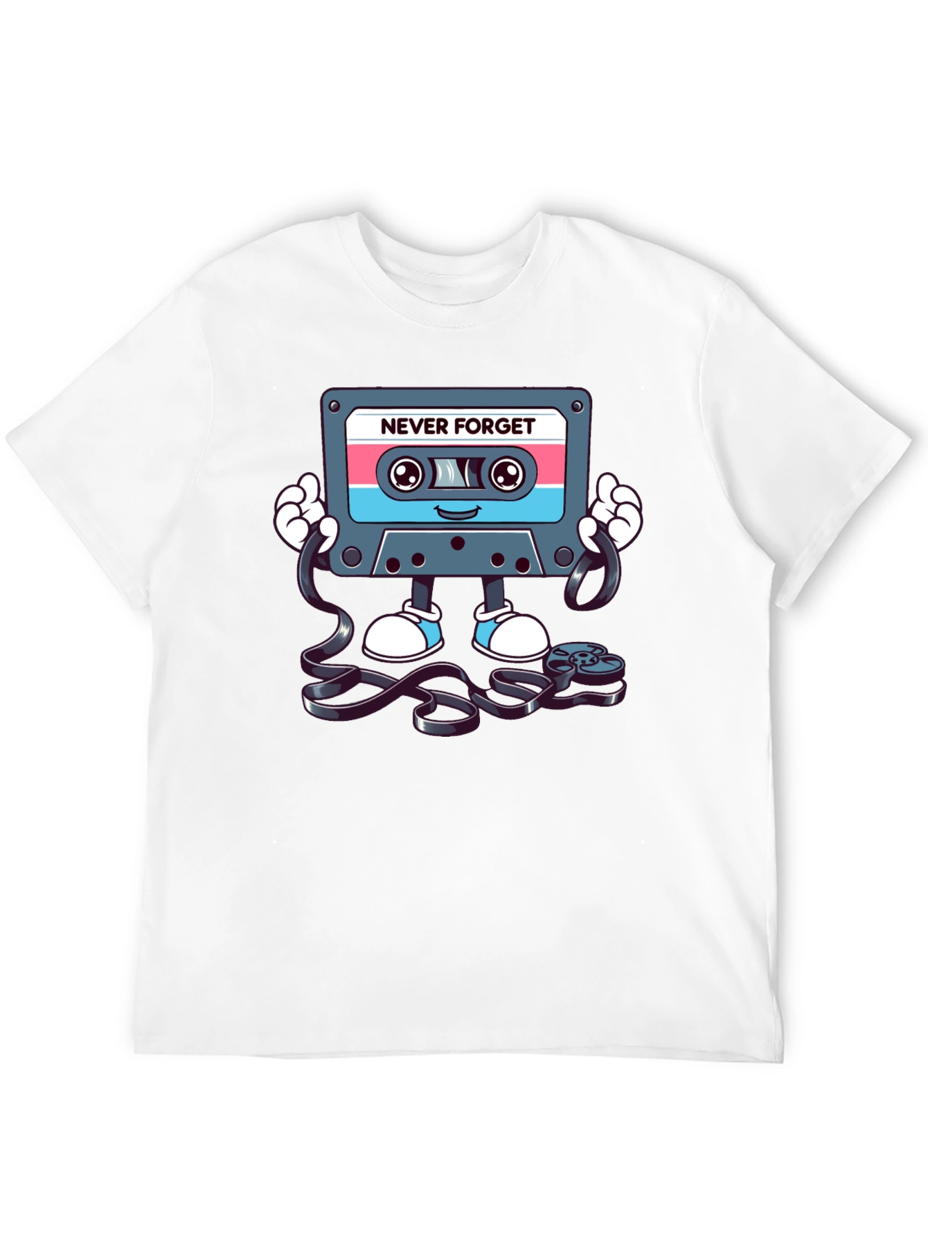 Never Forget Retro Cassette Tape Graphic T-Shirt