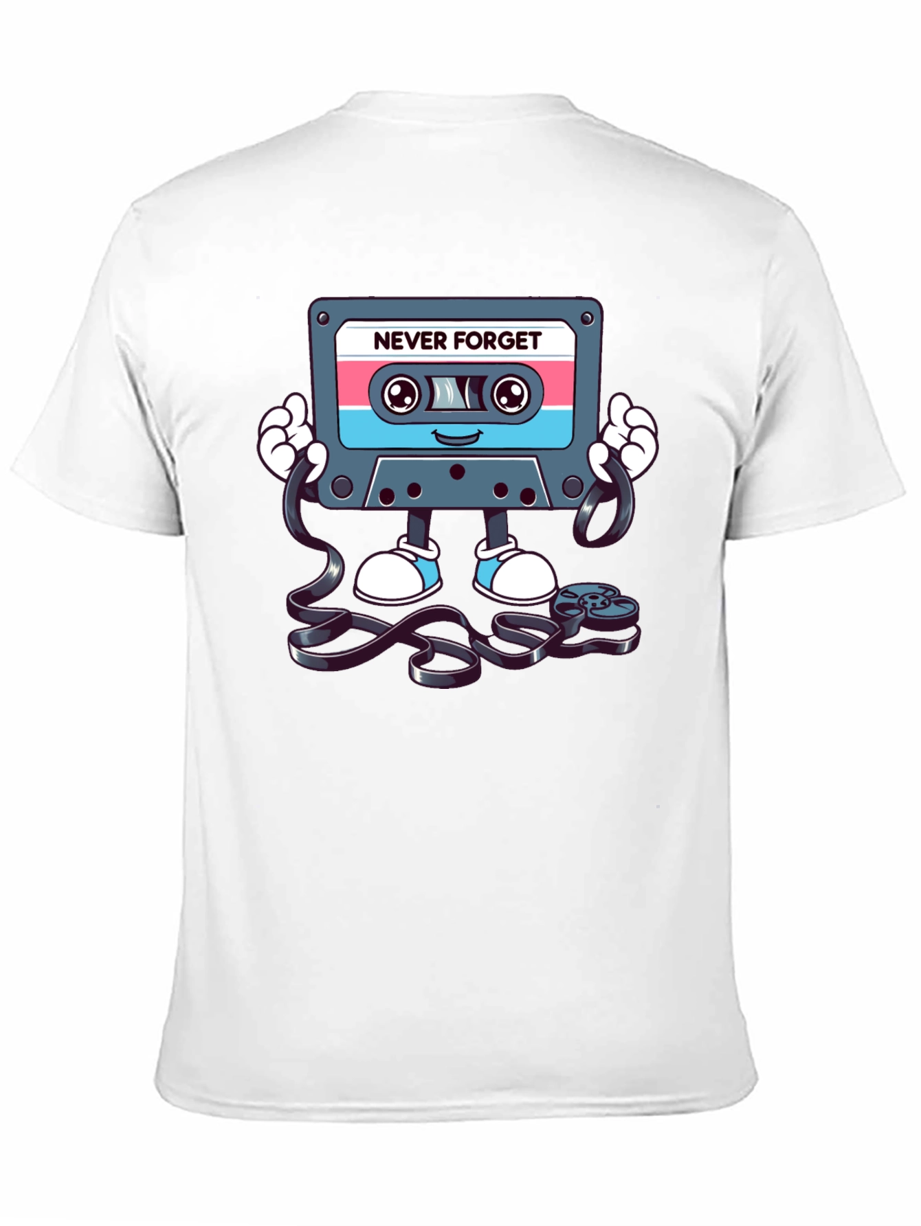 Never Forget Retro Cassette Tape Graphic T-Shirt