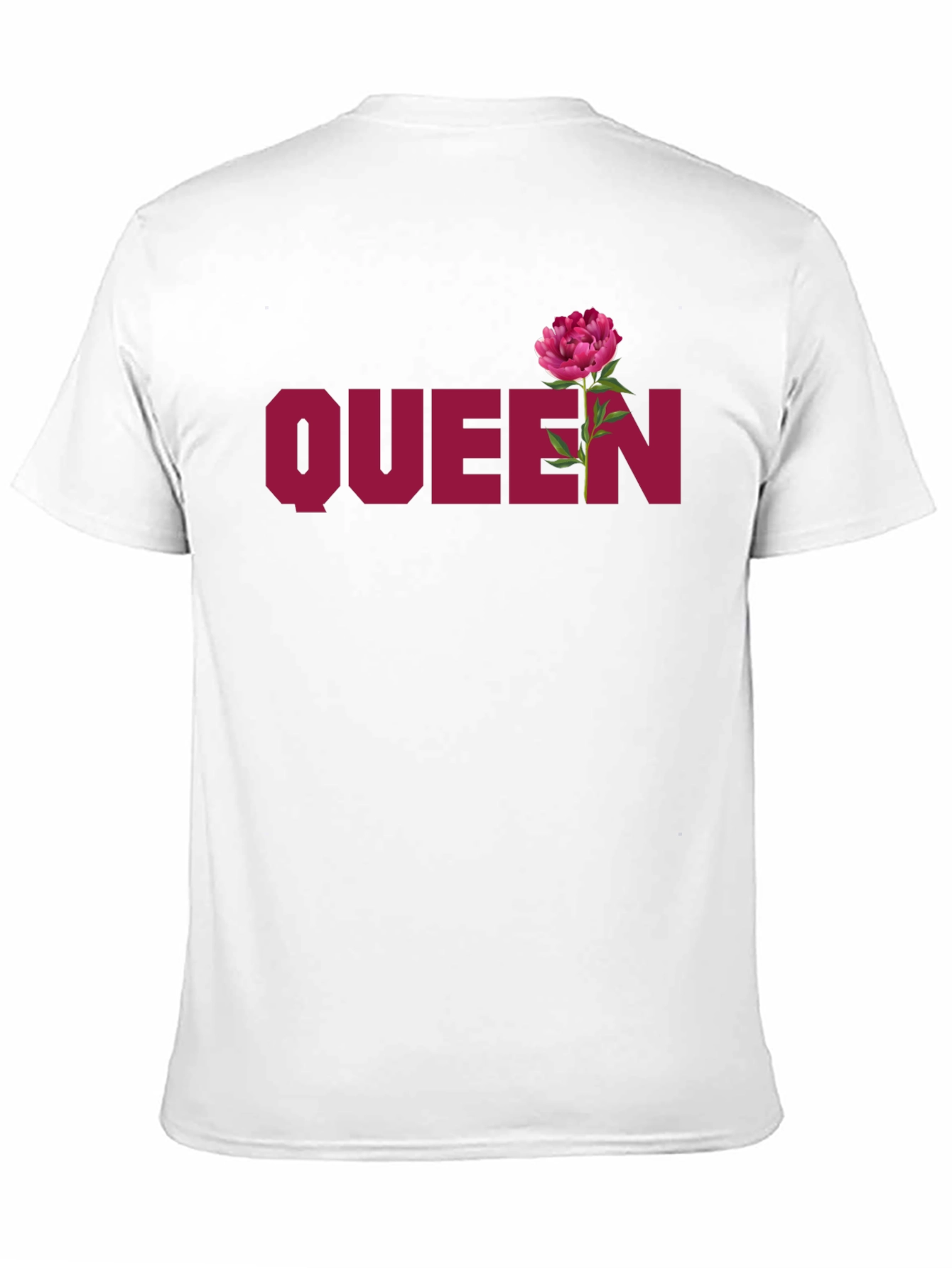 Queen Flower Graphic Black T-Shirt