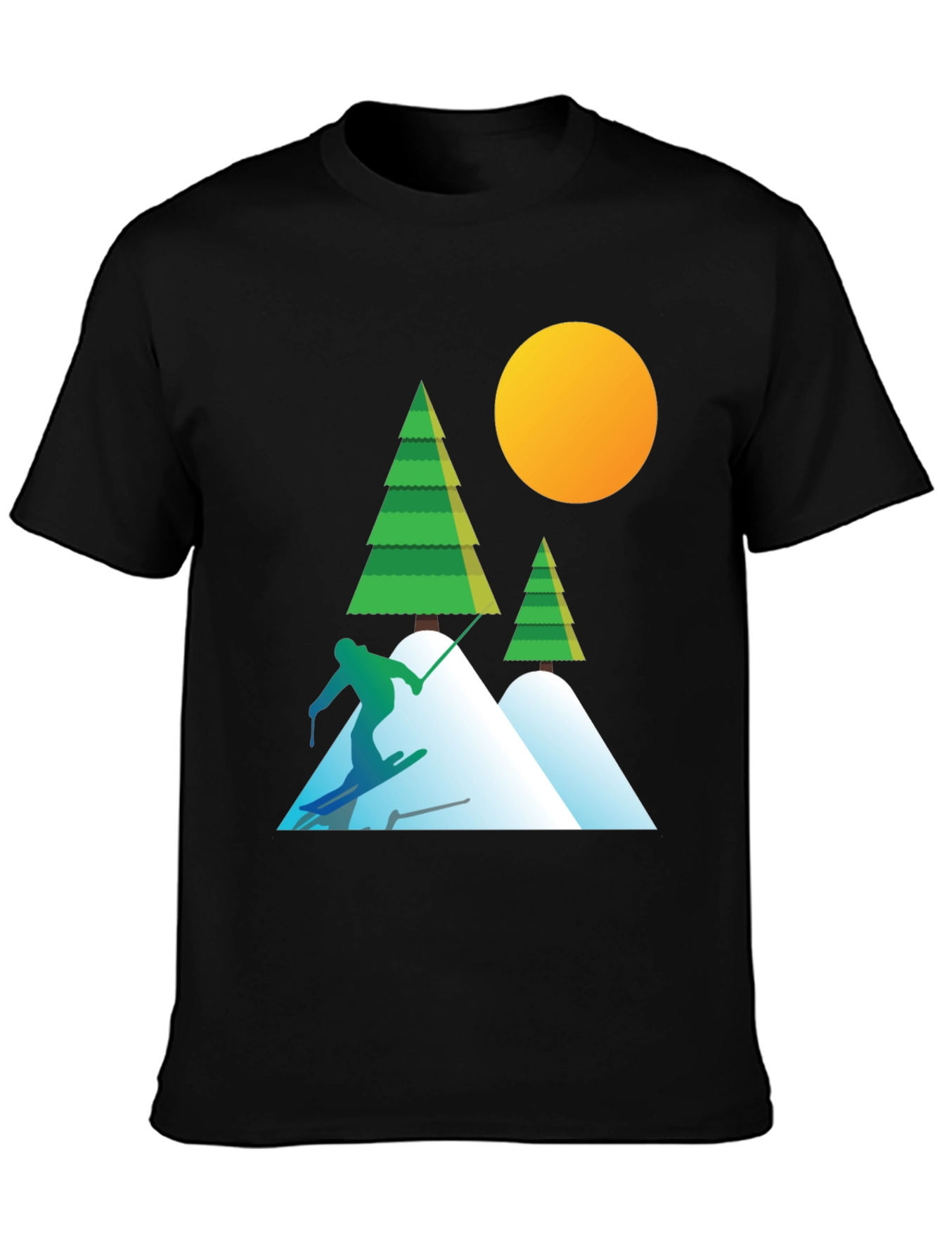 Ski Graphic T-Shirt - Mountain Adventure Tee