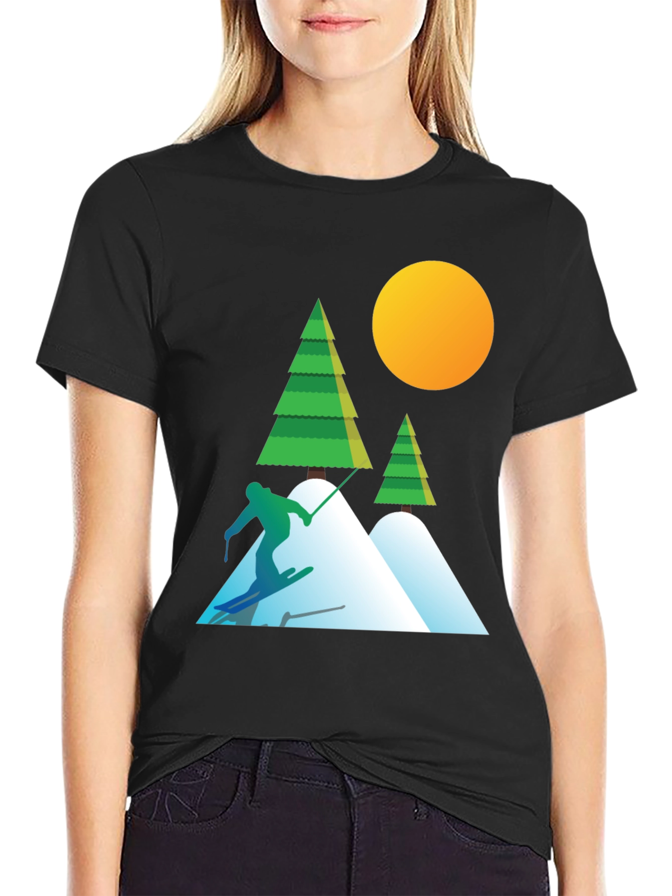 Ski Graphic T-Shirt - Mountain Adventure Tee