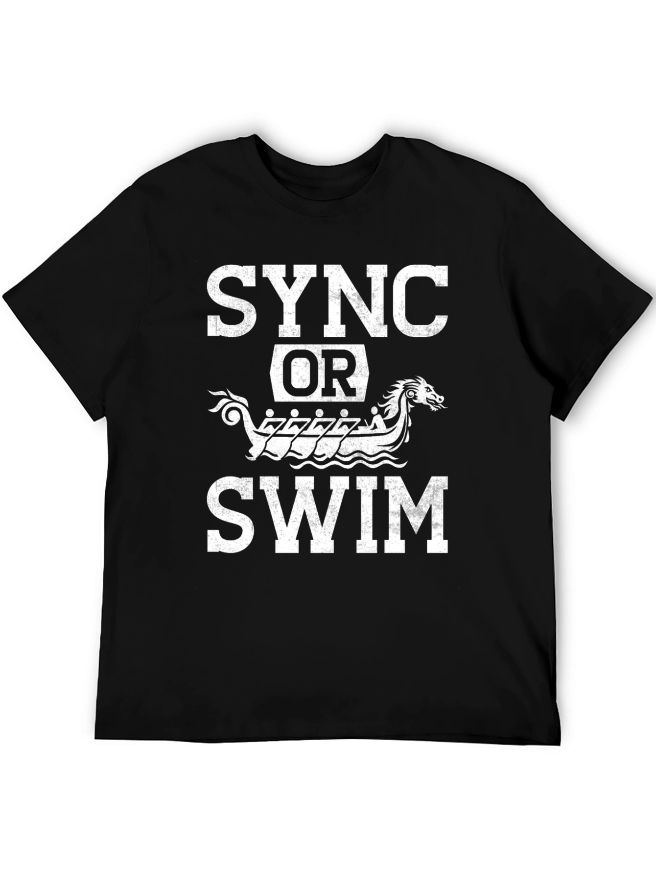 Sync or Swim T-Shirt - Viking Boat Design
