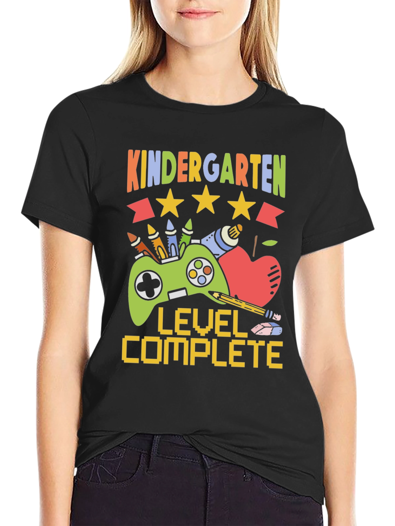 Kindergarten Level Complete Black T-Shirt