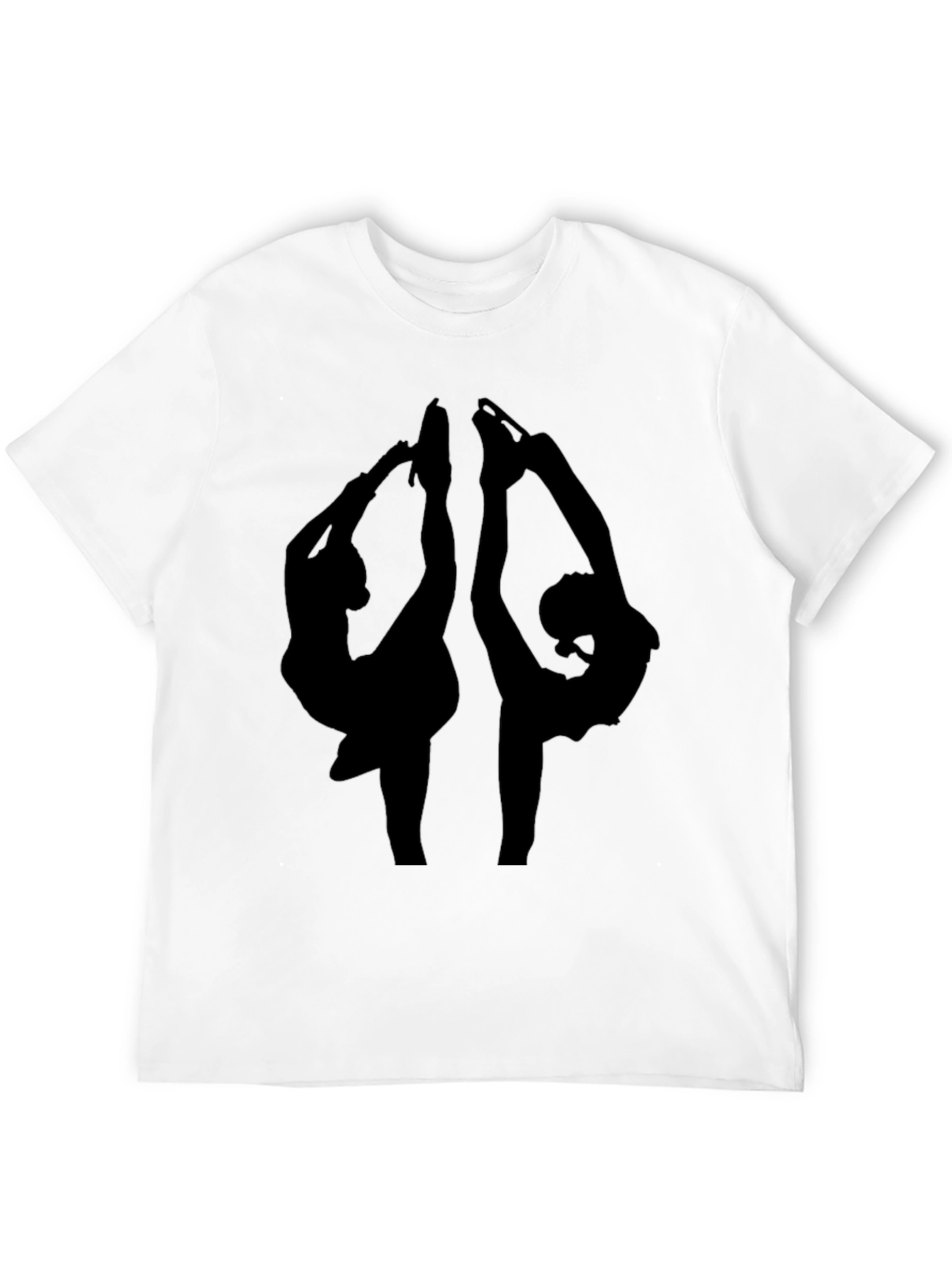 Figure Skater Silhouette Black T-Shirt