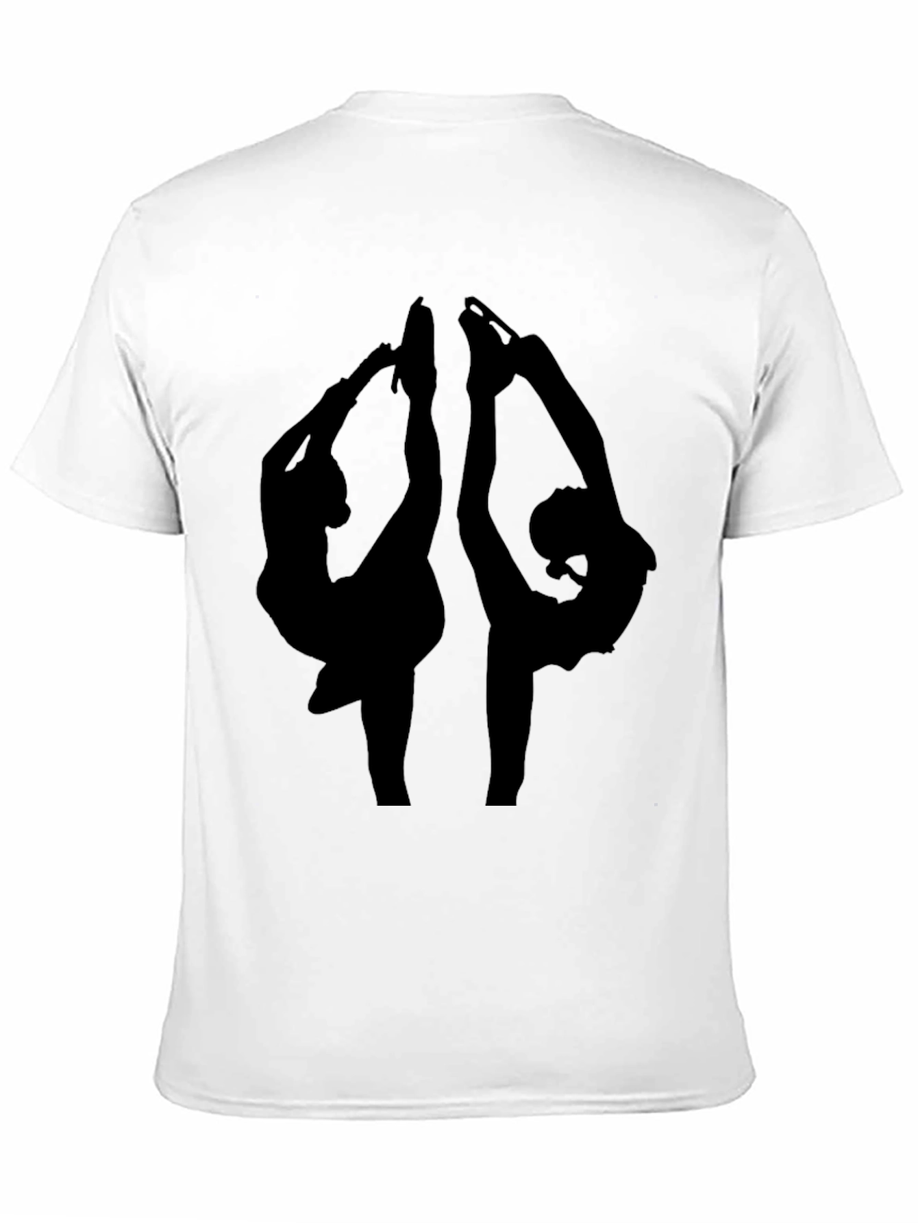 Figure Skater Silhouette Black T-Shirt