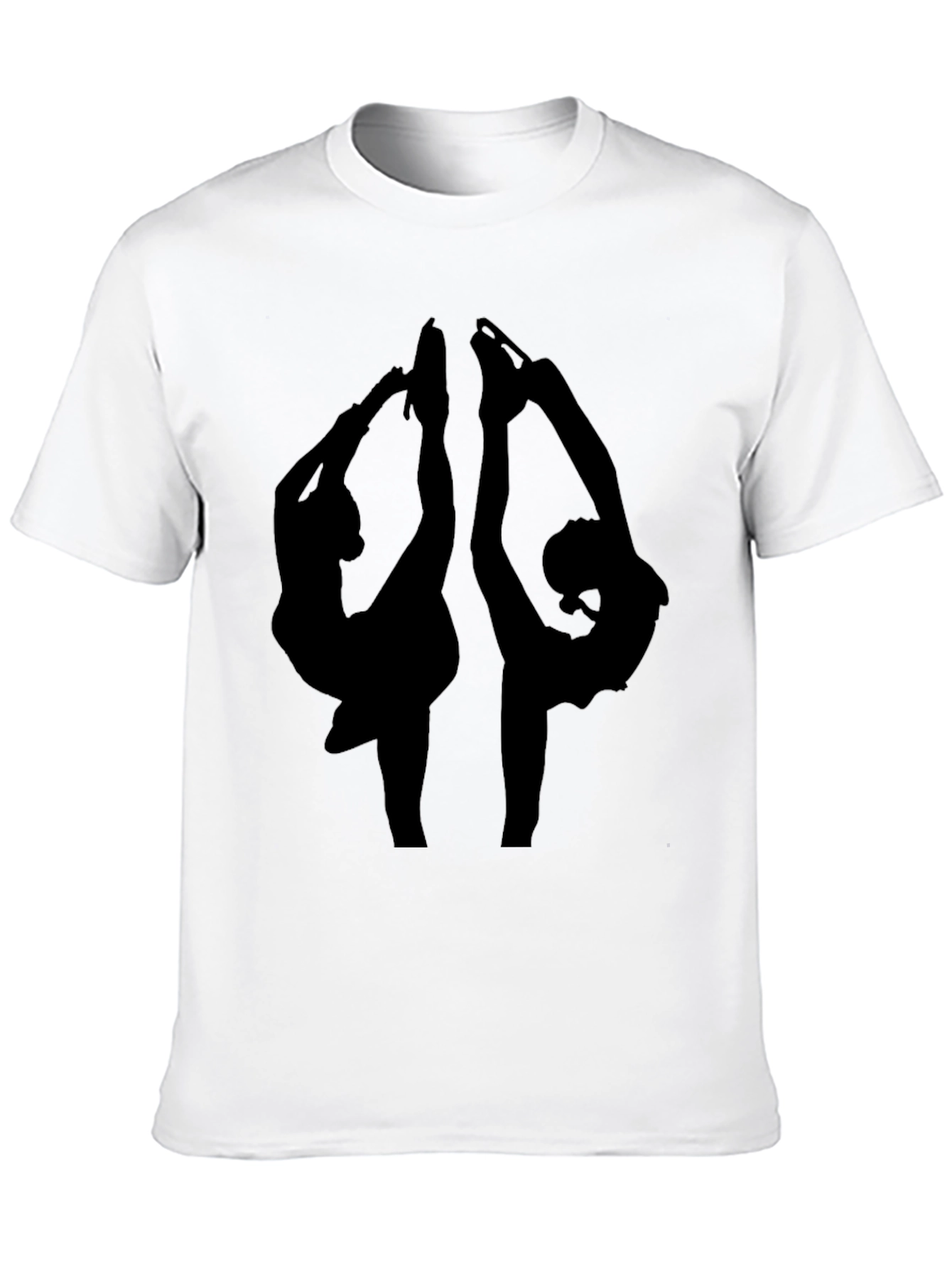 Figure Skater Silhouette Black T-Shirt