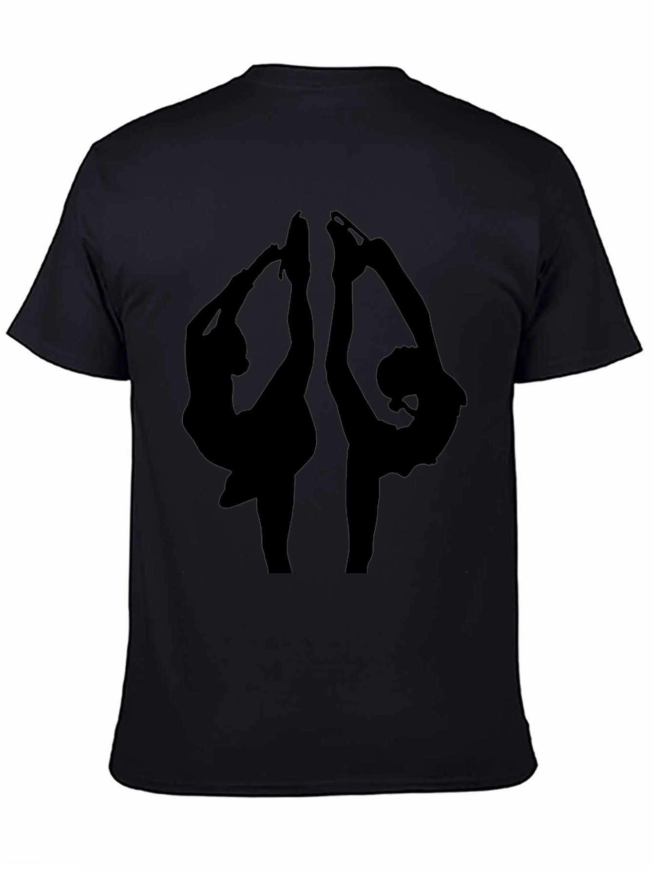Figure Skater Silhouette Black T-Shirt