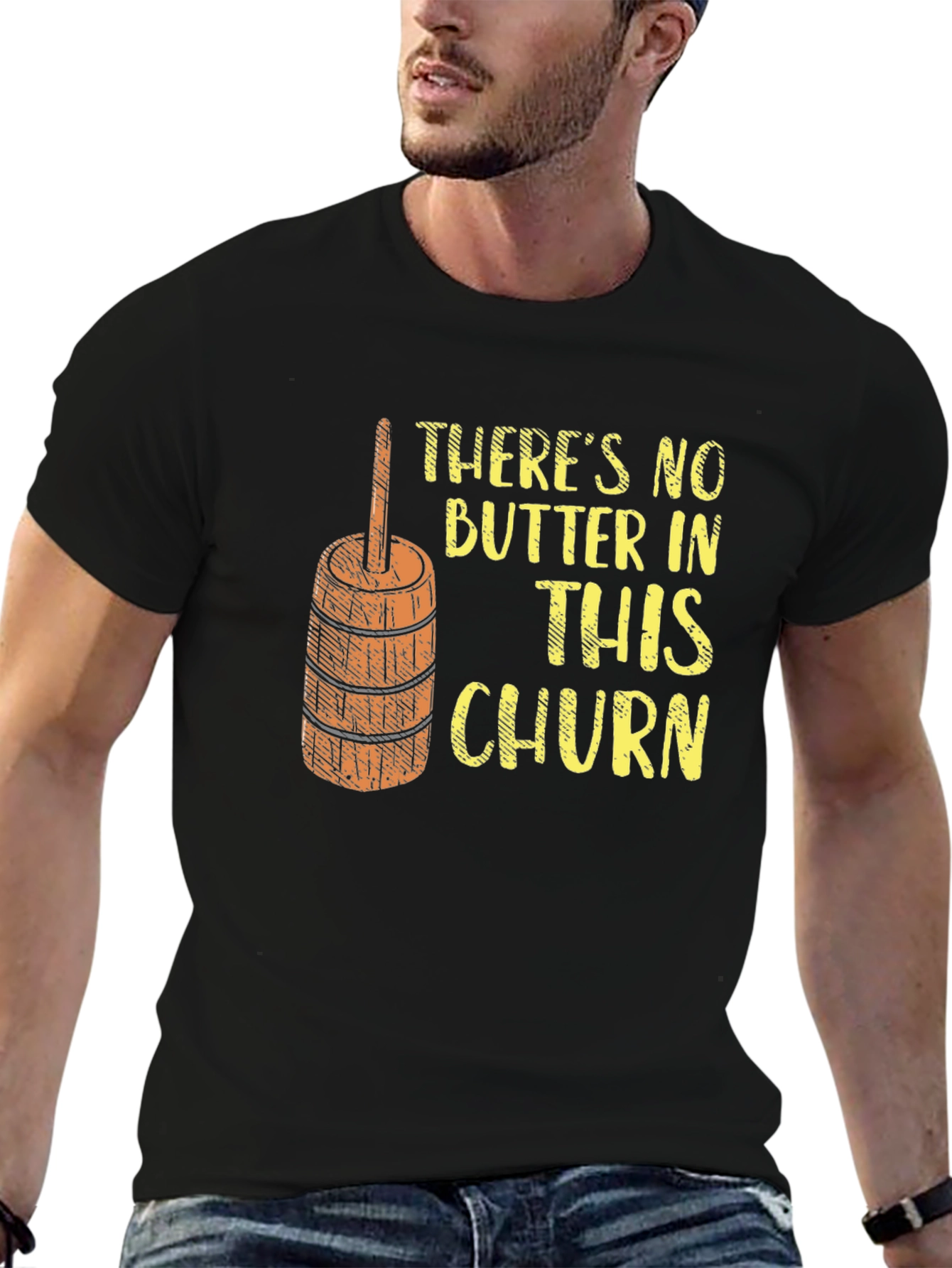 Funny No Butter In This Churn Graphic Tee