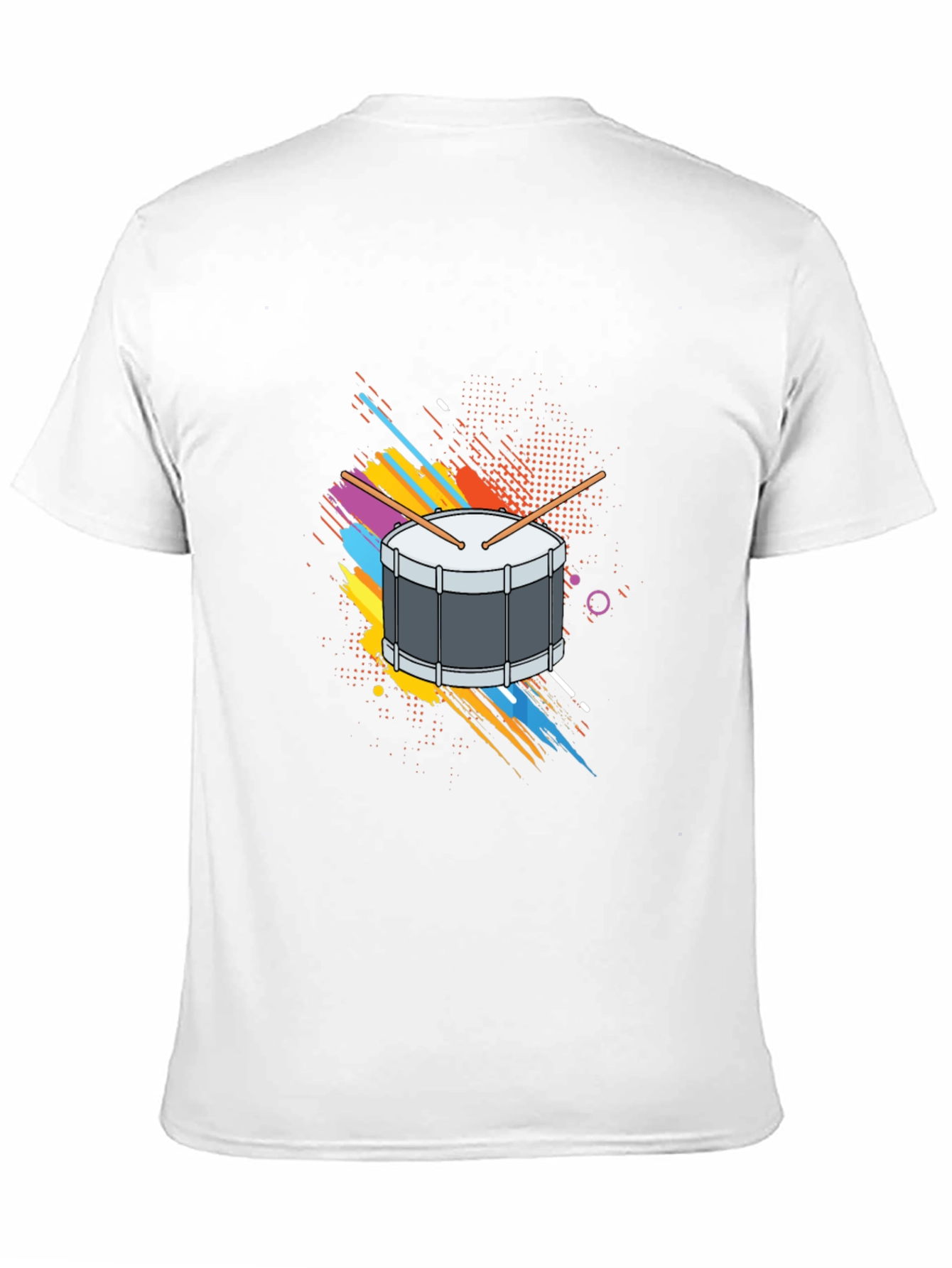 Drum Graphic Tee - Black Cotton T-Shirt