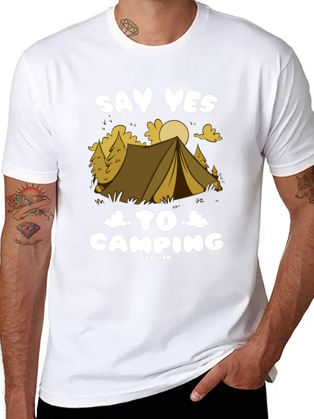 Say Yes to Camping T-Shirt - Black