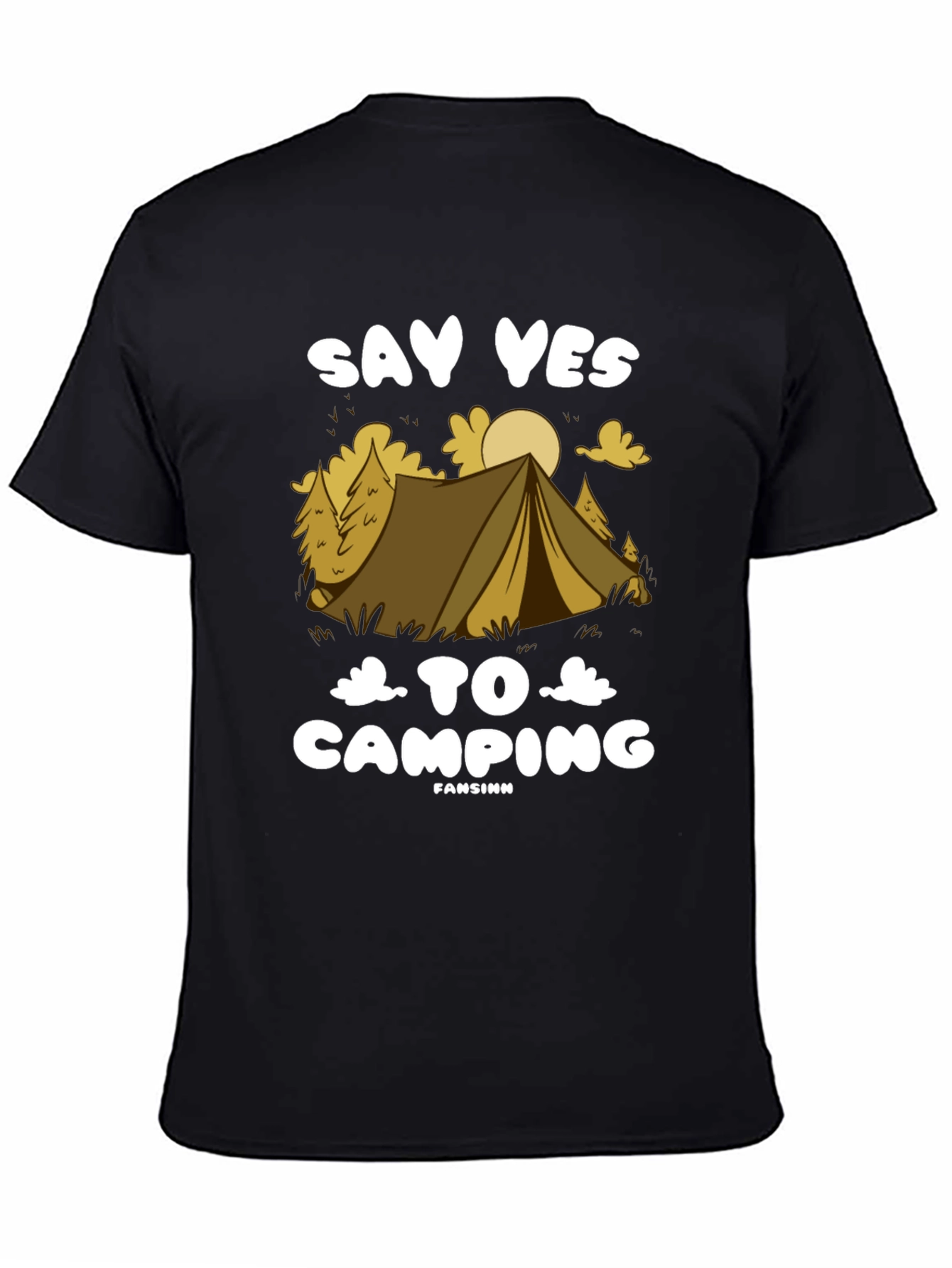 Say Yes to Camping T-Shirt - Black