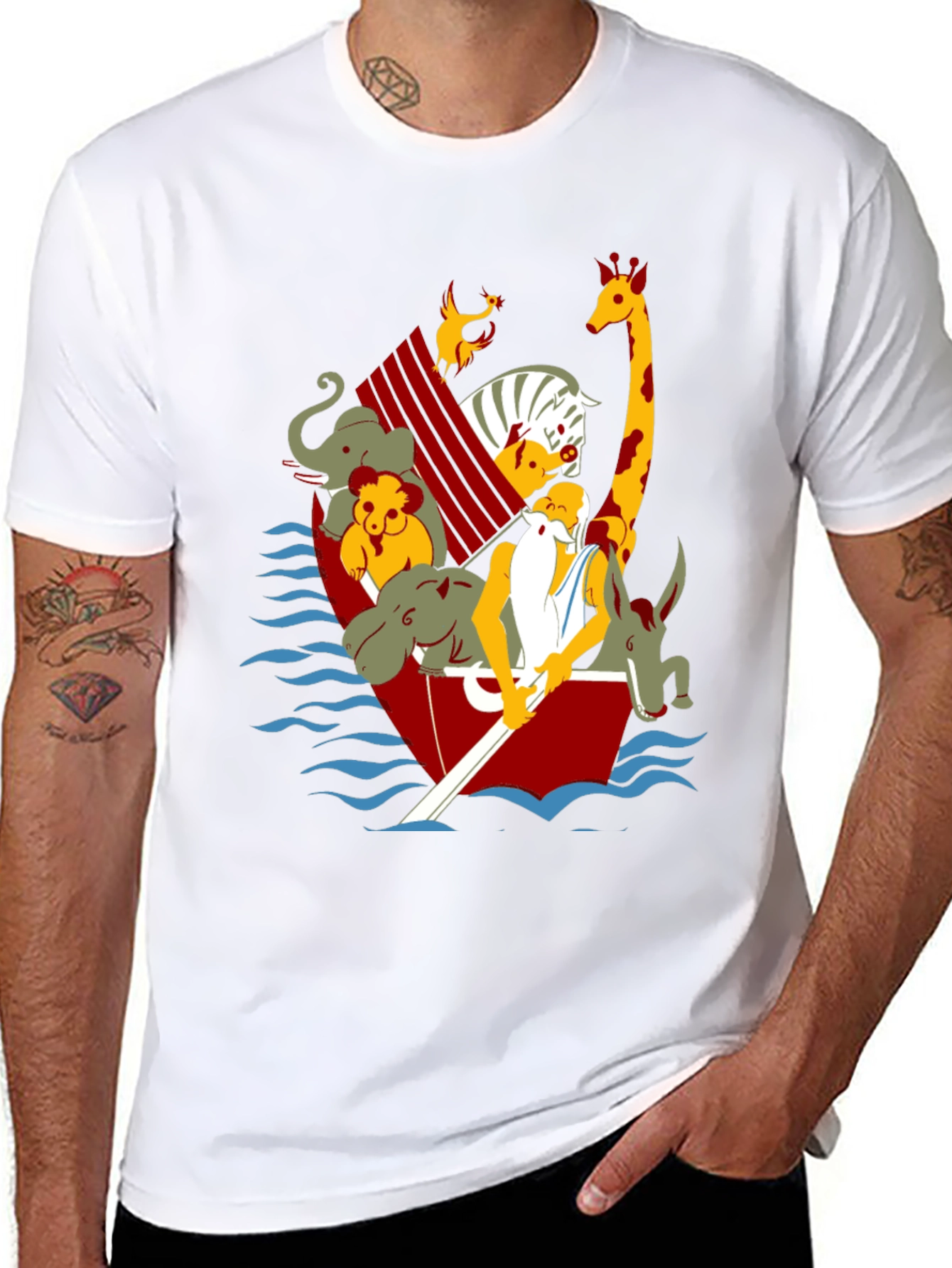 Noahs Ark Graphic Tee - Unisex Black T-Shirt