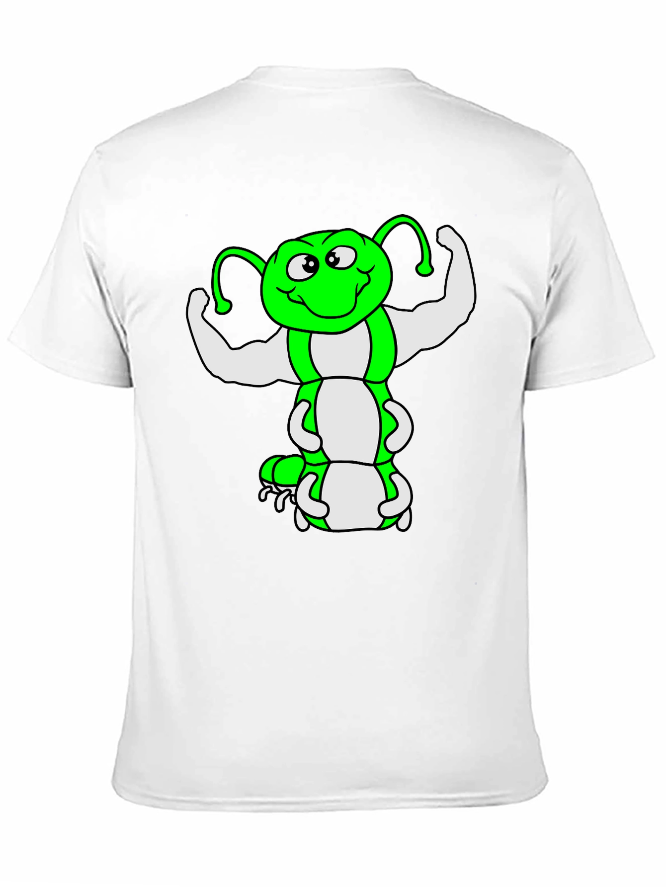 Funny Muscled Caterpillar Graphic T-Shirt