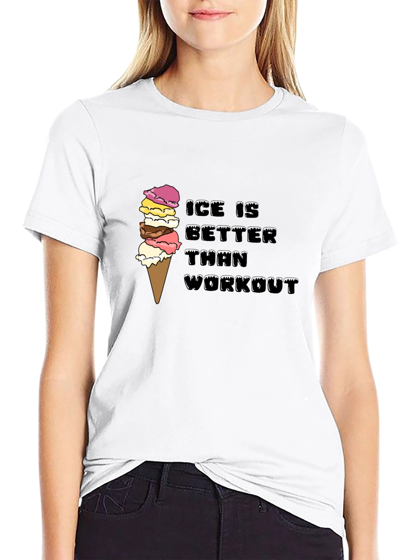 Ice Cream Workout Funny Graphic Tee