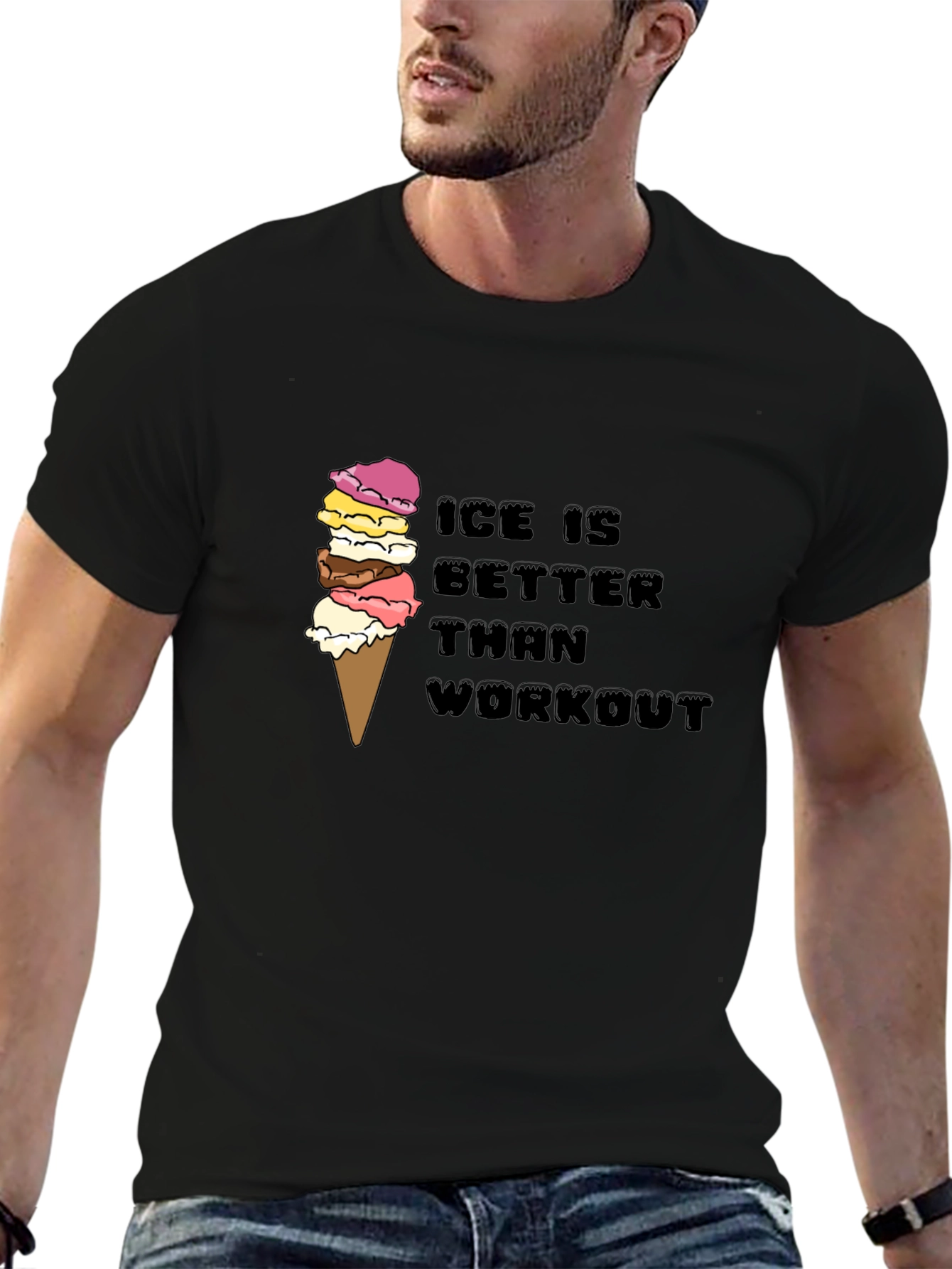 Ice Cream Workout Funny Graphic Tee