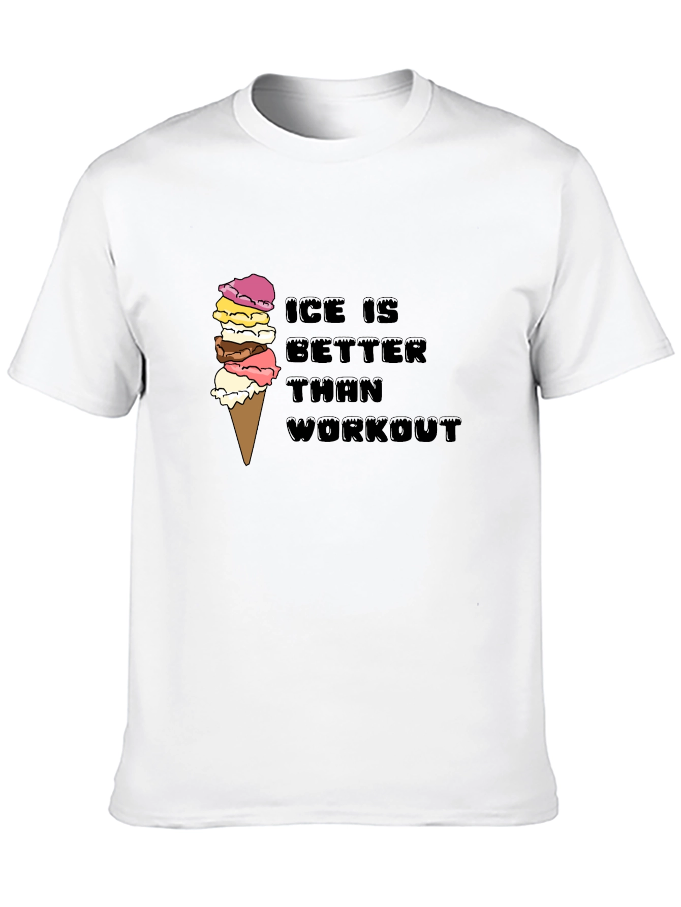 Ice Cream Workout Funny Graphic Tee