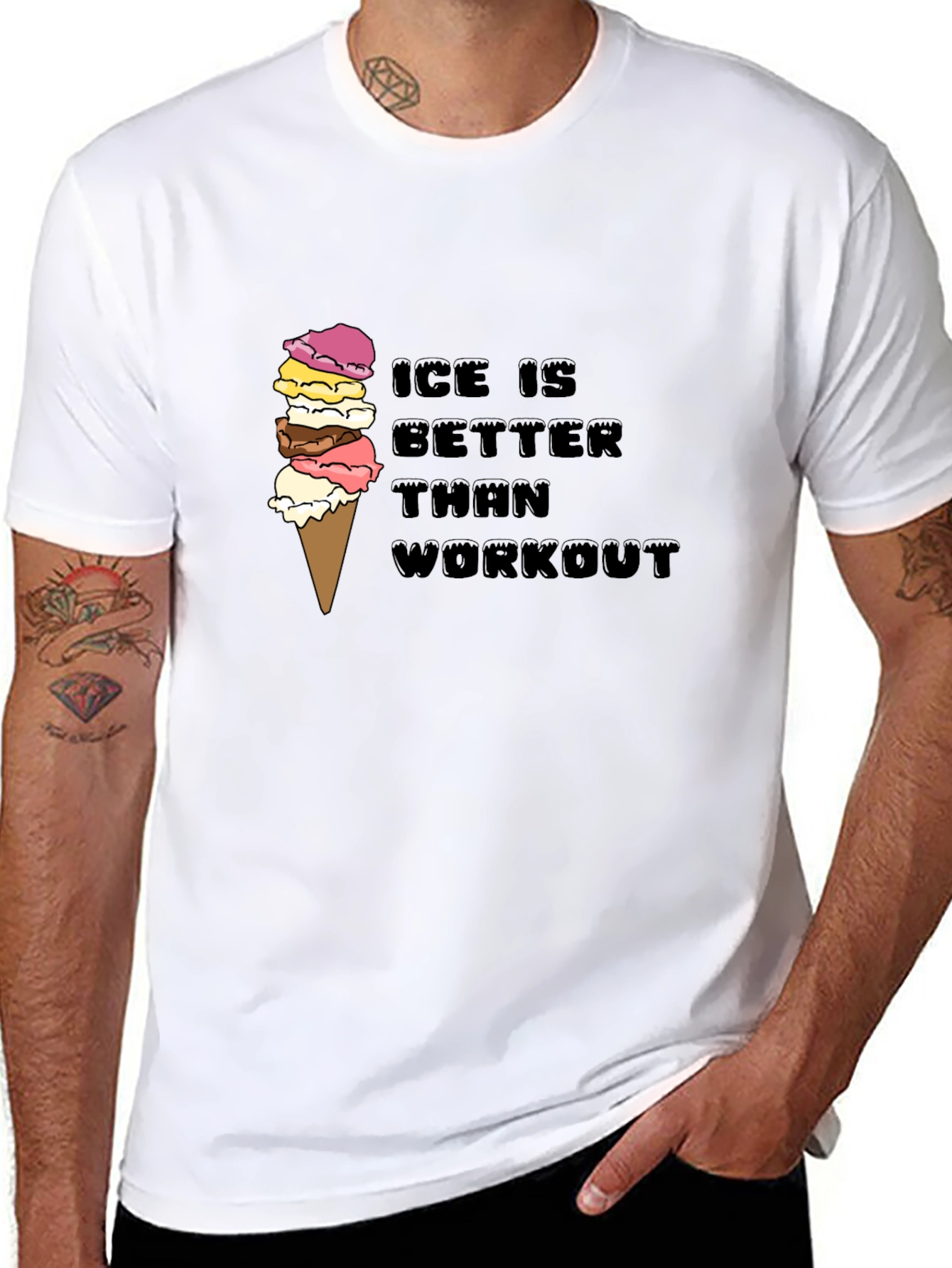 Ice Cream Workout Funny Graphic Tee