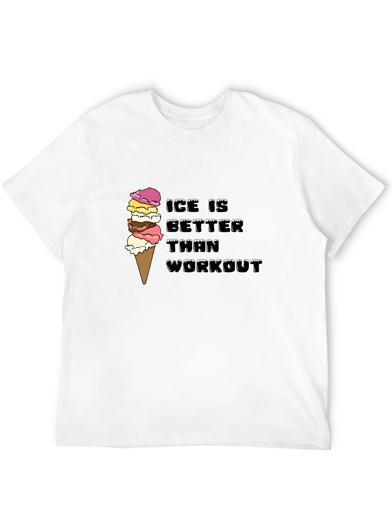Ice Cream Workout Funny Graphic Tee