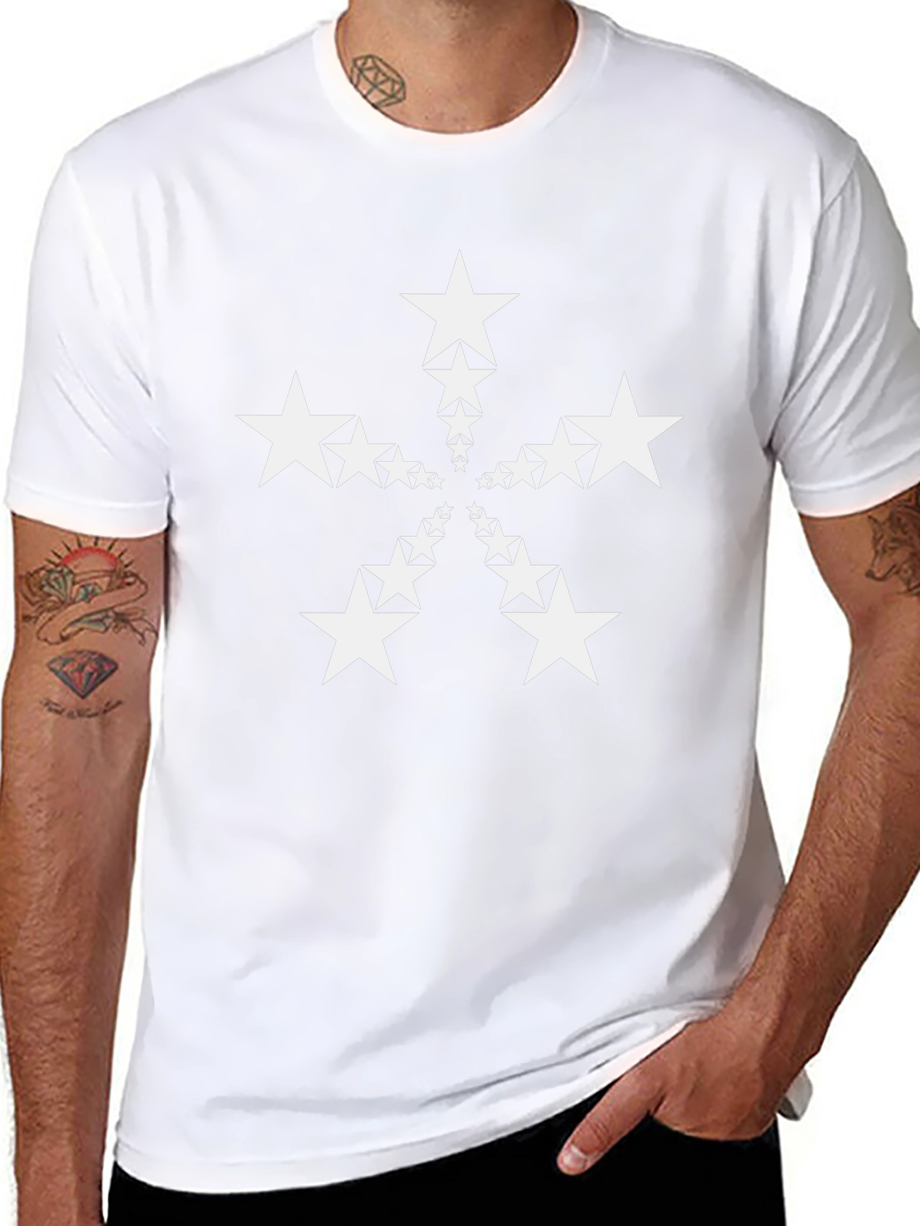 Starburst Graphic Print Black T-Shirt