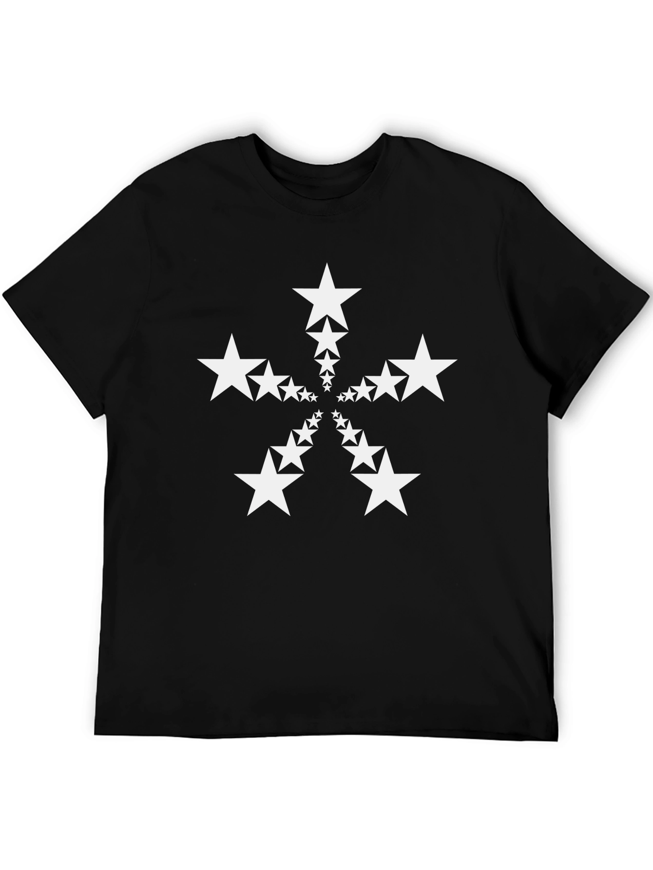 Starburst Graphic Print Black T-Shirt