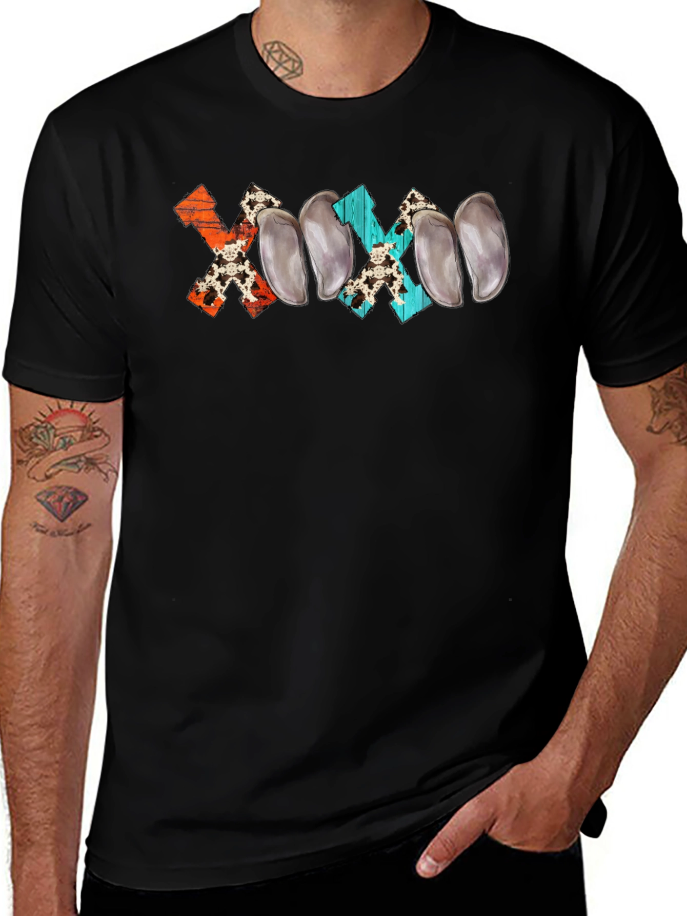 Novelty XOXO Black Graphic Tee
