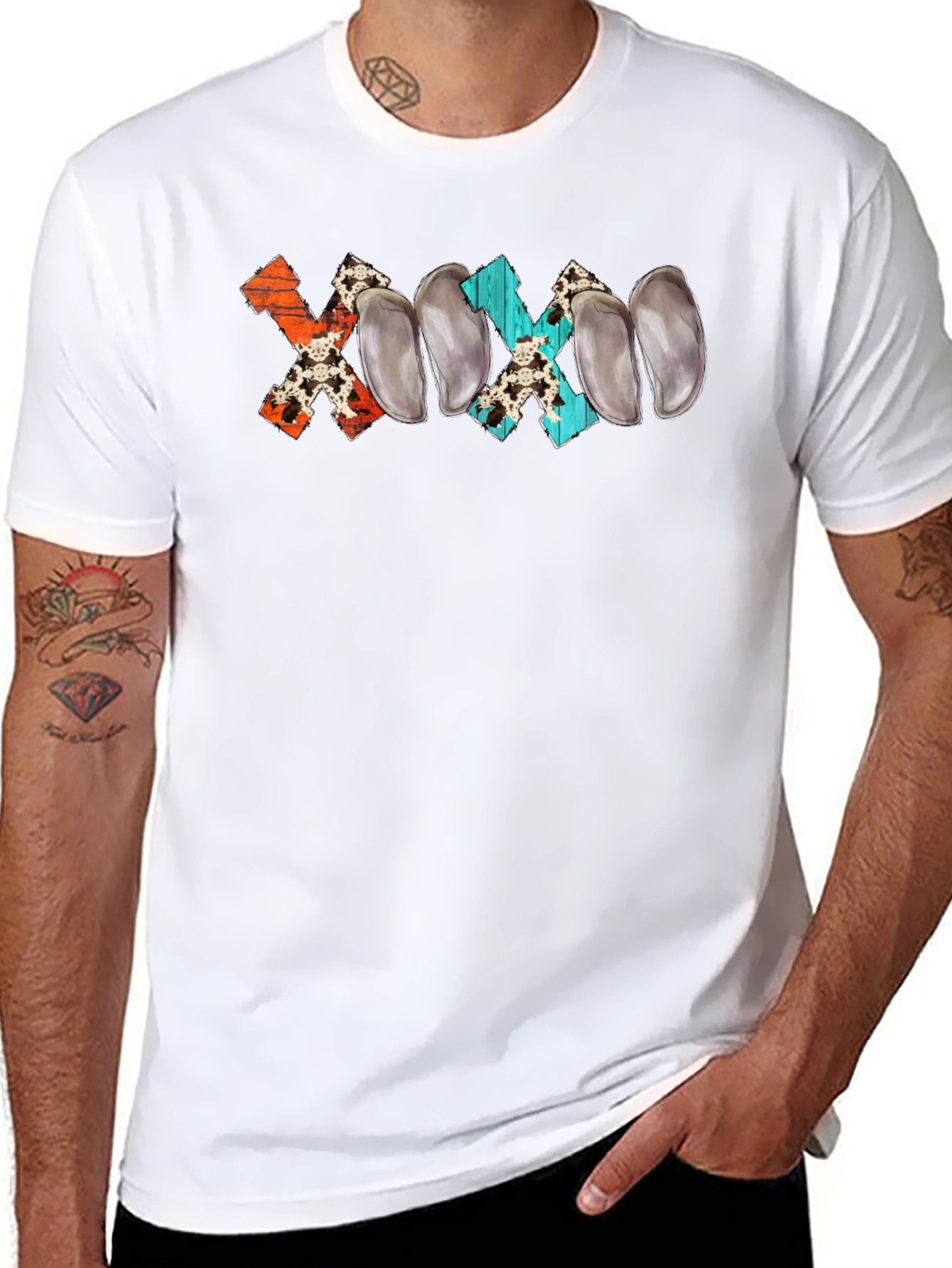 Novelty XOXO Black Graphic Tee