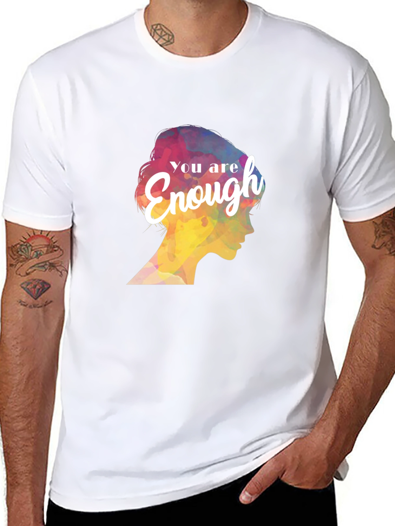 You Are Enough Graphic Tee - Black T-Shirt