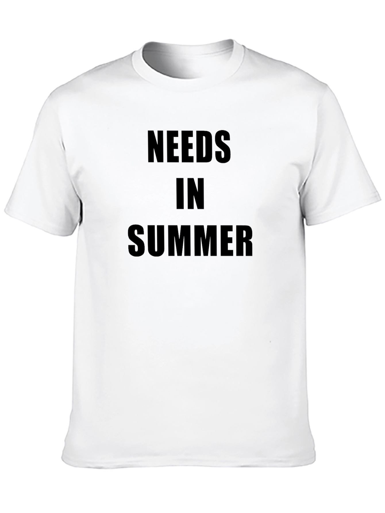 Needs in Summer Black T-Shirt