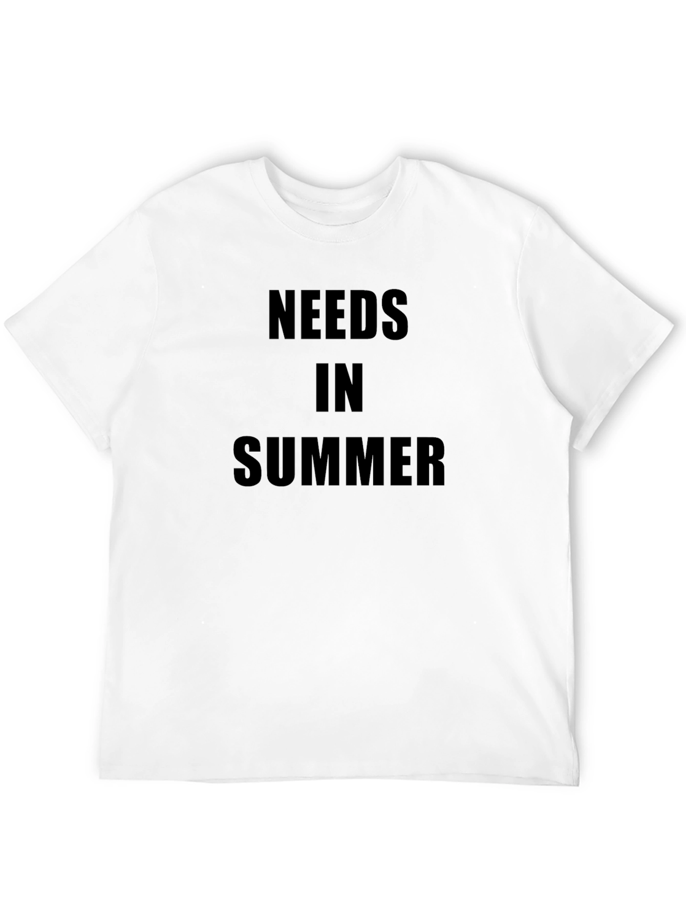 Needs in Summer Black T-Shirt