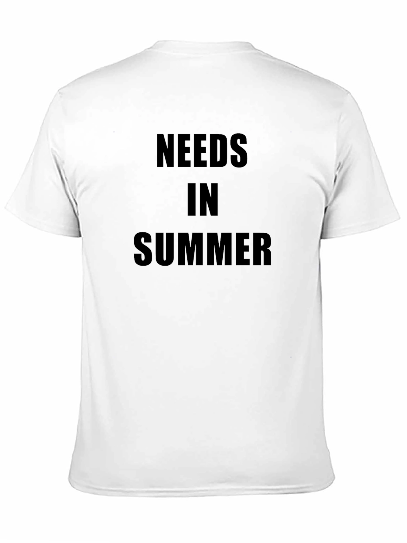Needs in Summer Black T-Shirt