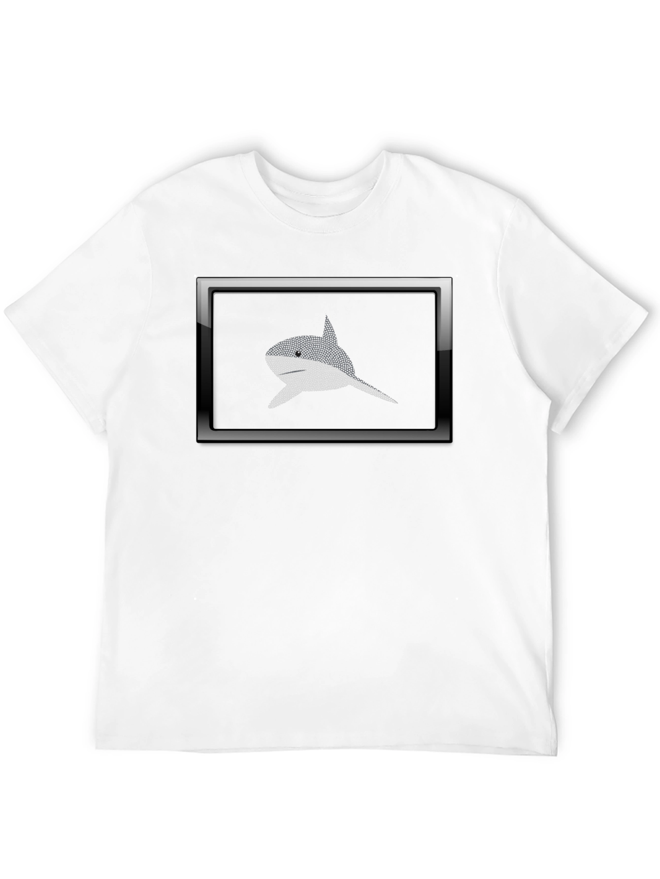Black T-Shirt with Shark Graphic