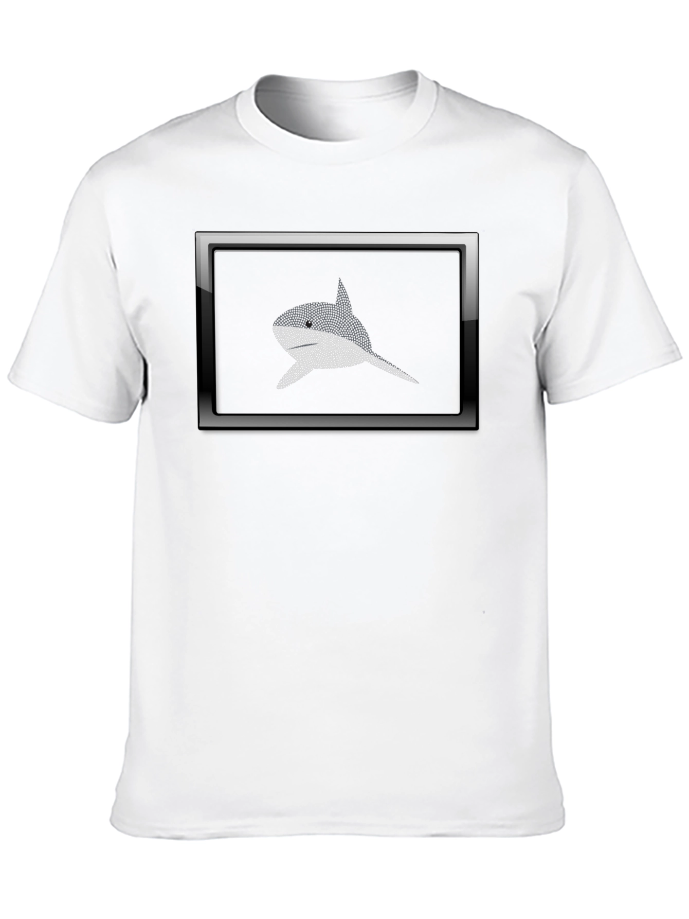 Black T-Shirt with Shark Graphic