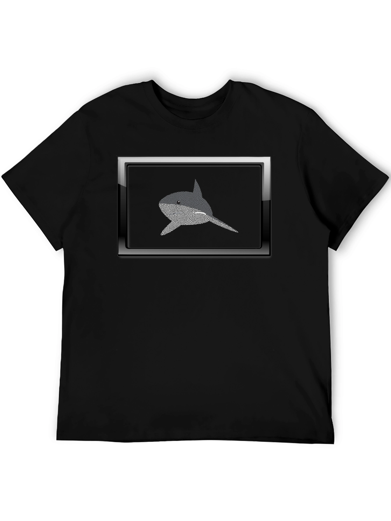 Black T-Shirt with Shark Graphic